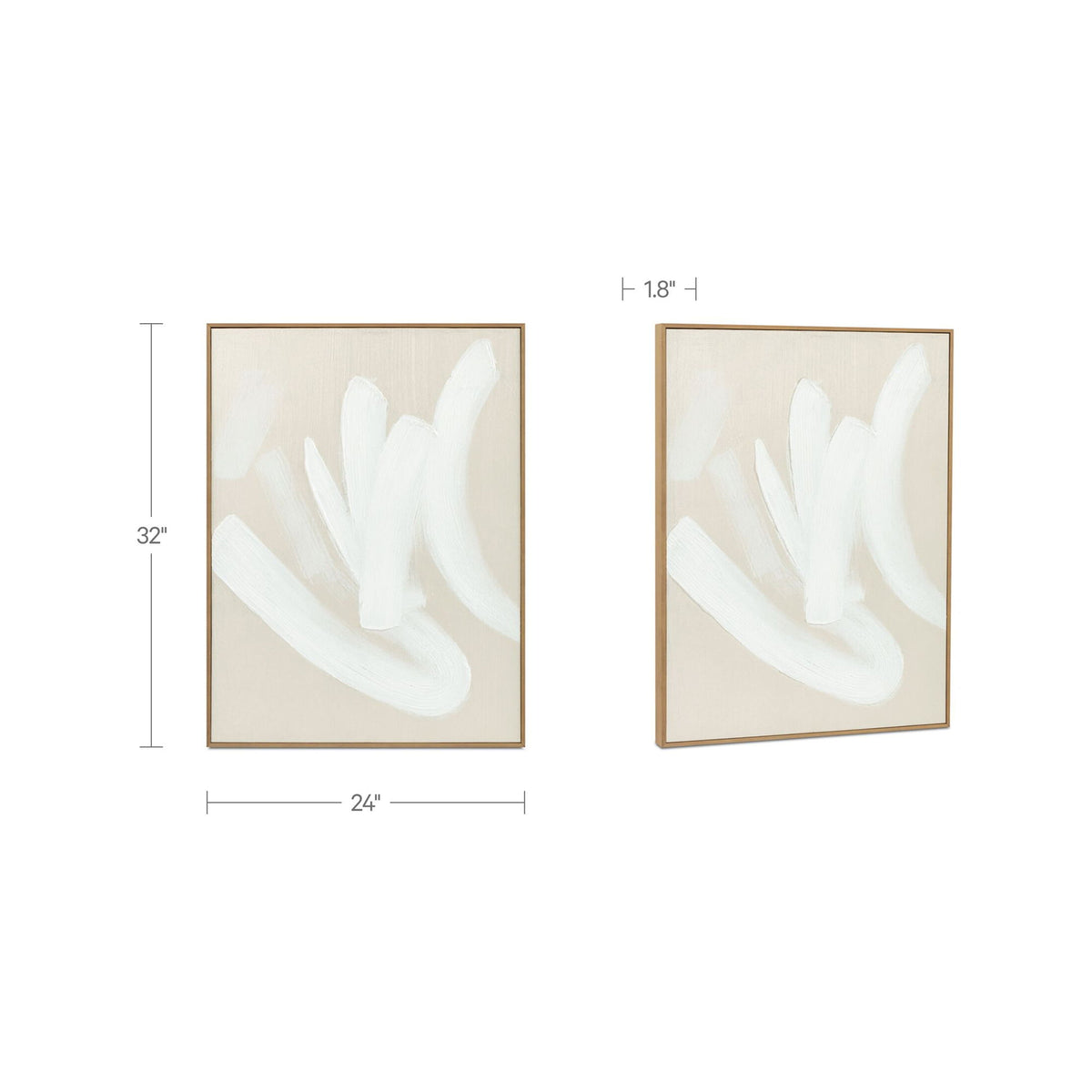 Chorus - Framed Painting - Beige