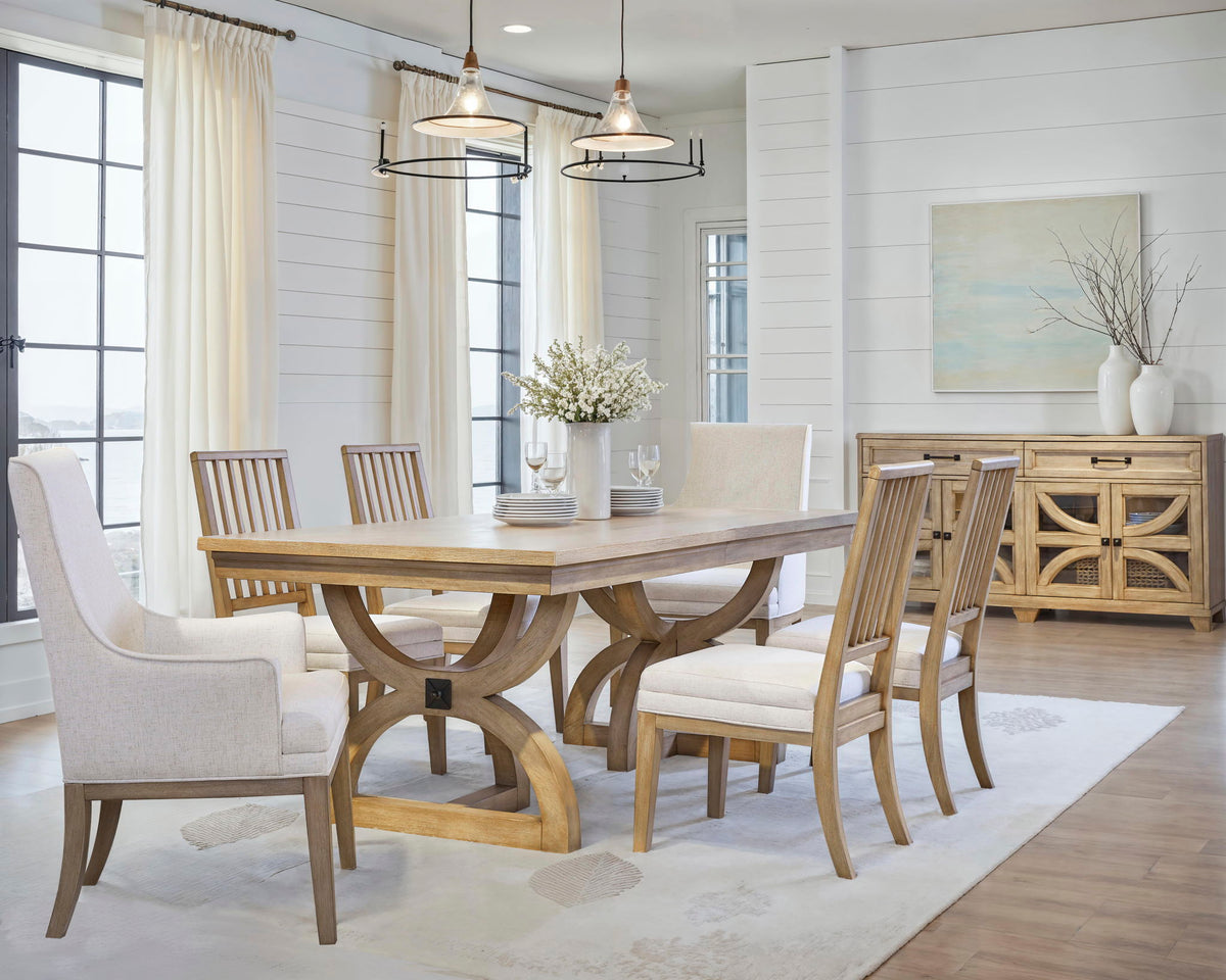 Coventry - Extendable Trestle Dining Table - Honey Wheat