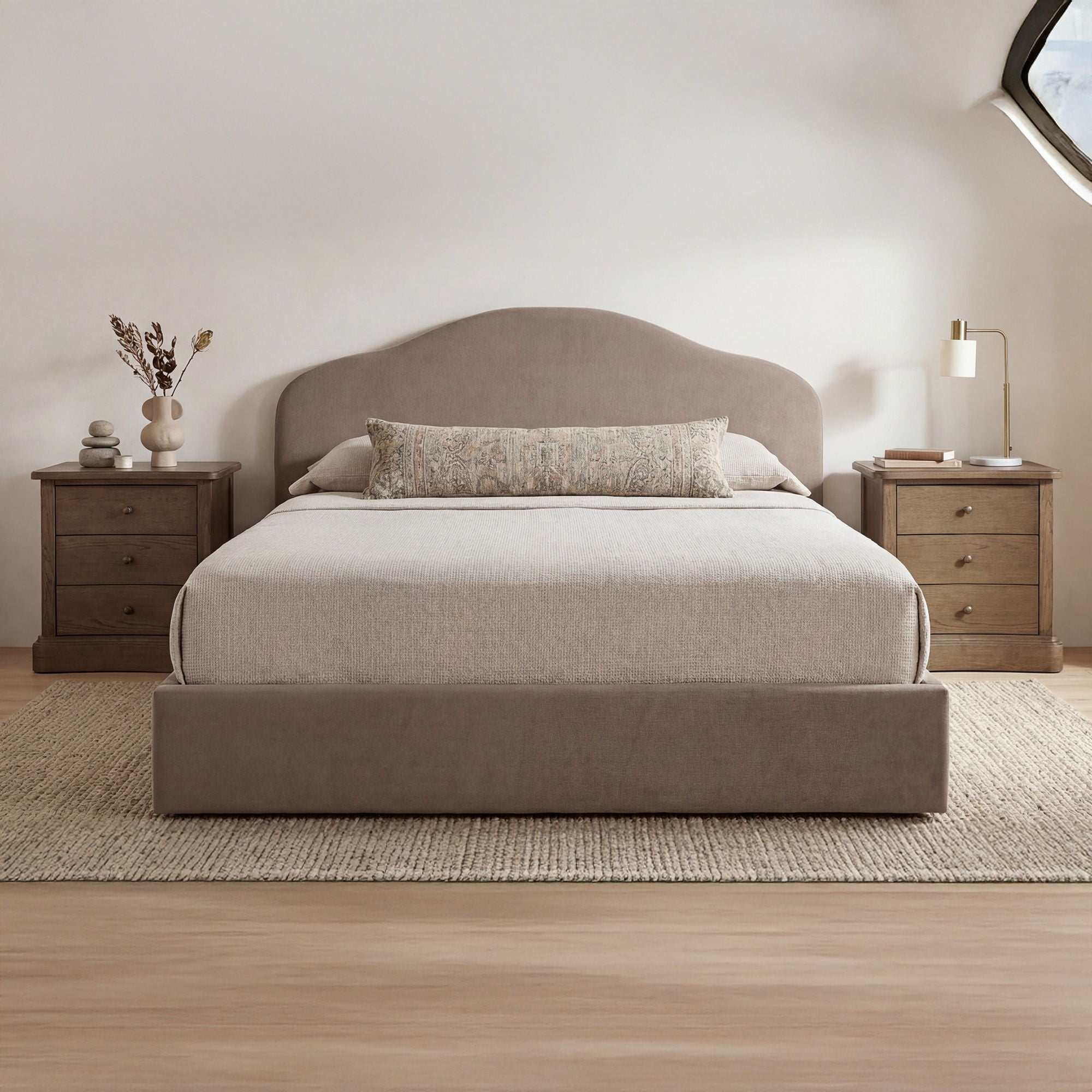 Maggie - Queen Storage Bed - Taupe
