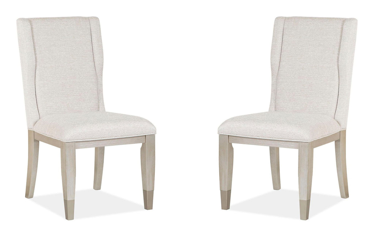 Lenox - Upholstered Host Side Chair (Set of 2) - Warm Silver
