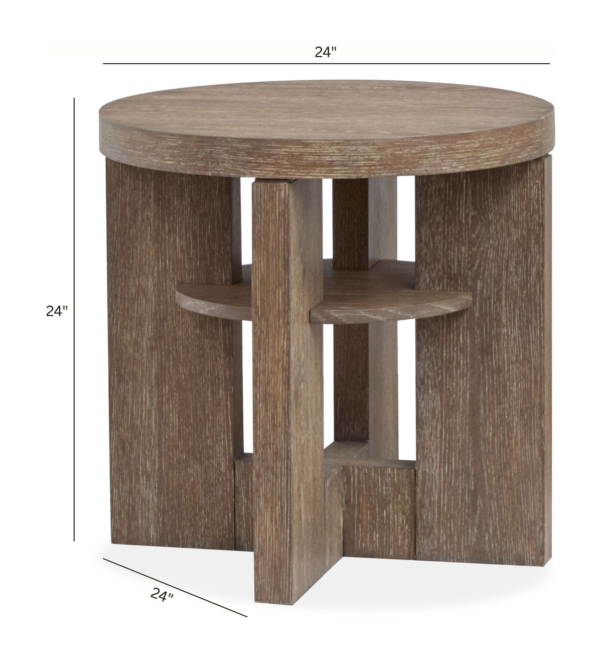 Cypress - Round End Table - Spiced Brown