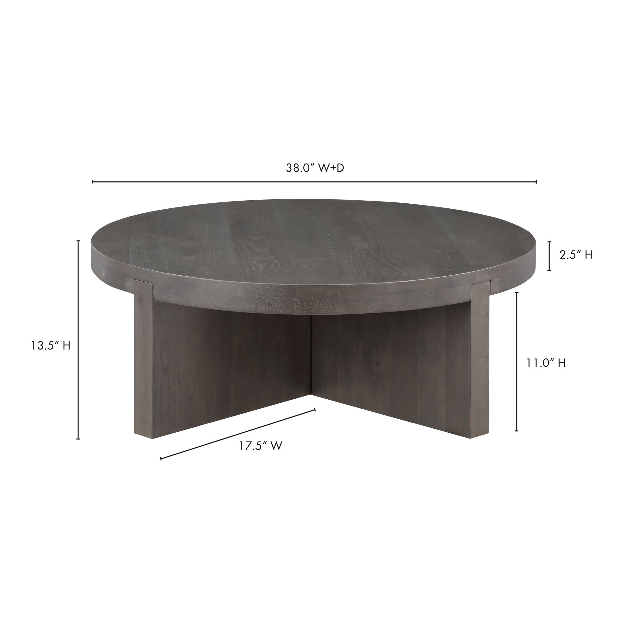 Folke - Round Coffee Table - Dark Gray