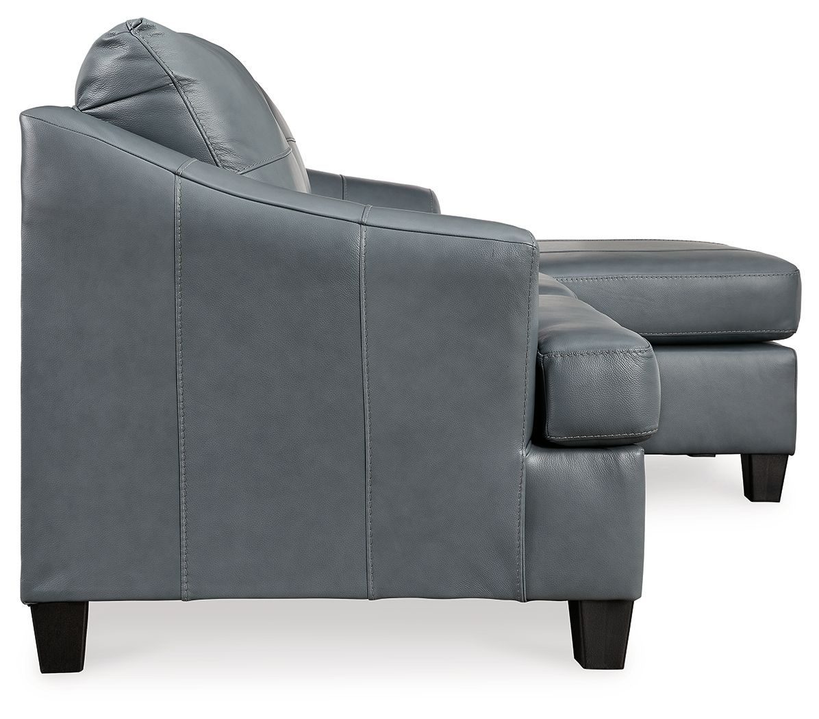 Genoa - Steel - Sofa Chaise - Leather Match