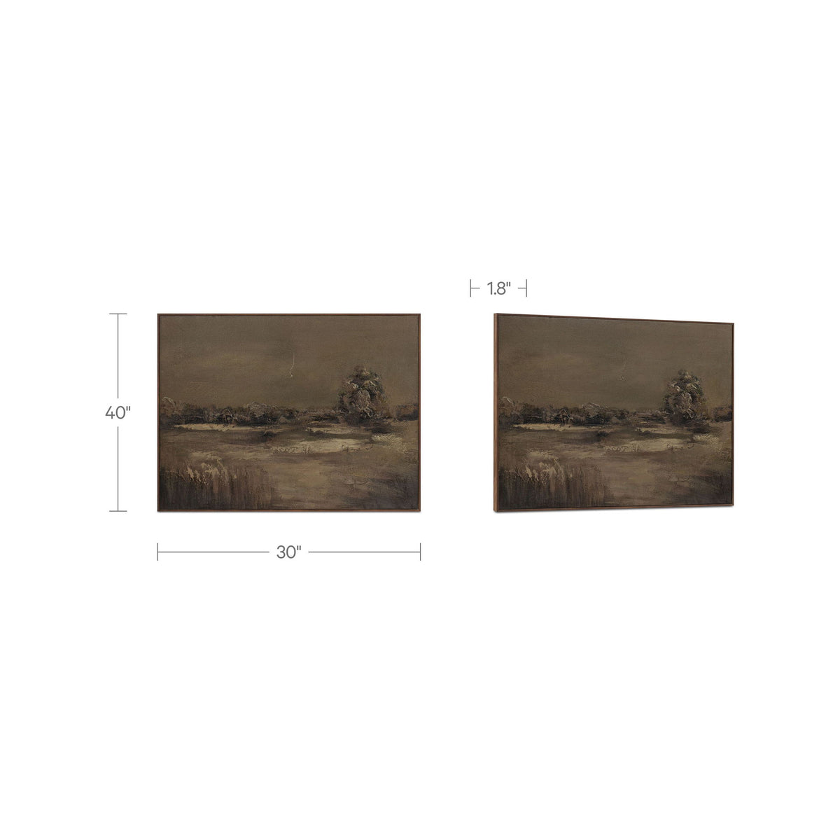 Ode - Framed Painting - Dark Brown