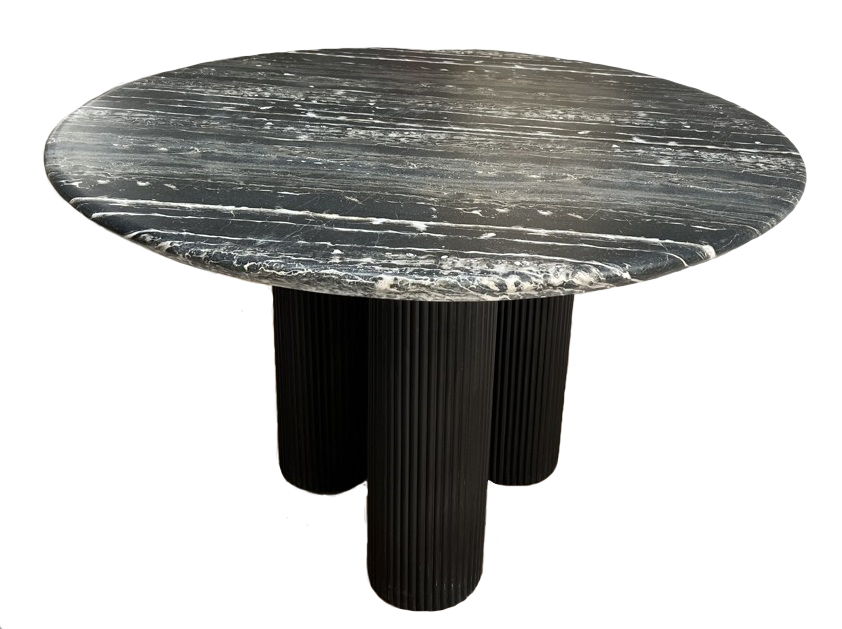 Adrian - Outdoor Round Dining Table - Black