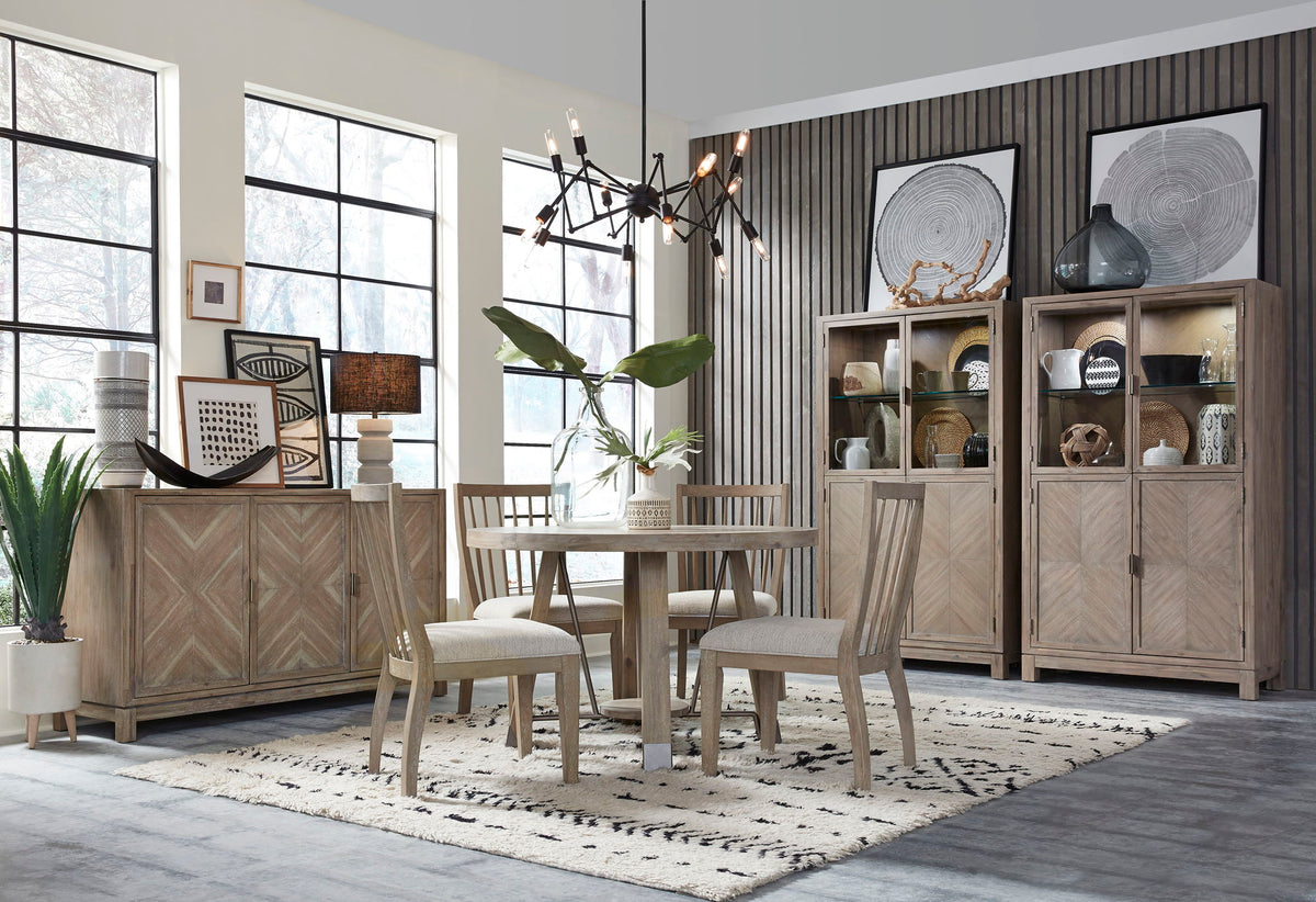 Ainsley - Round Dining Table - Cerused Khaki