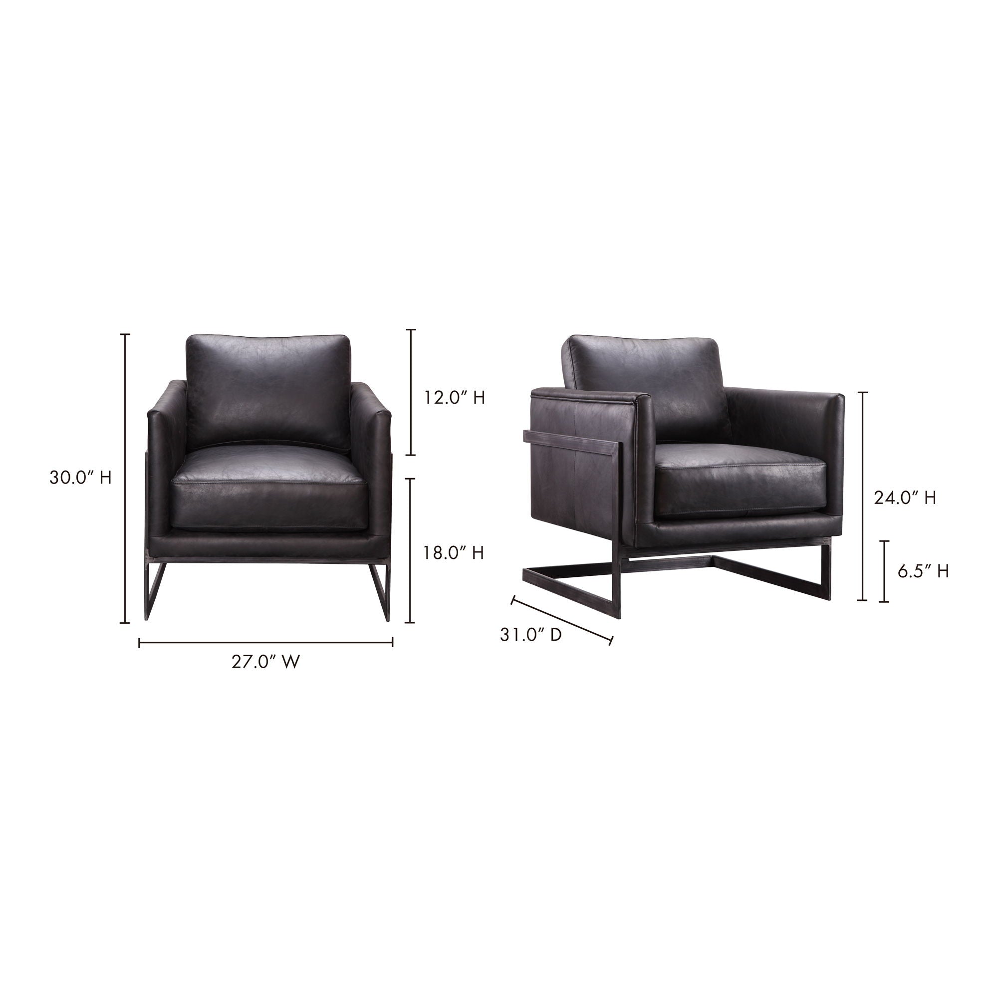 Luxley - Club Chair - Black