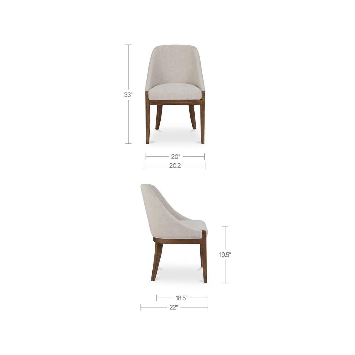Edward - Dining Chair - Heather Beige