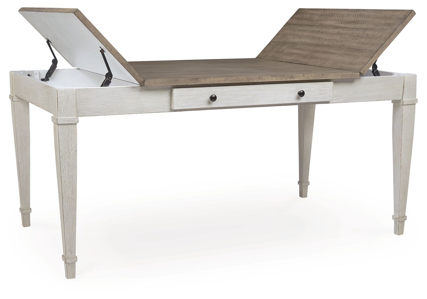 Skempton - RECT DRM Table w/Storage - White