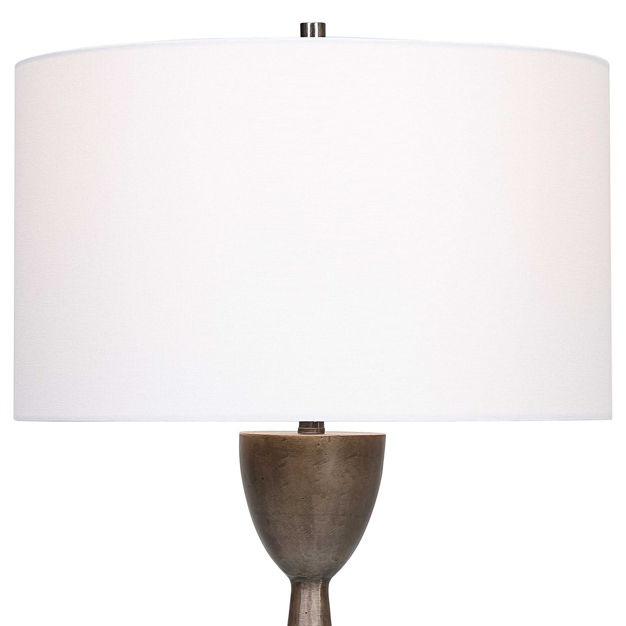 Waller - Handcrafted Cast Table Lamp - Dark Brown