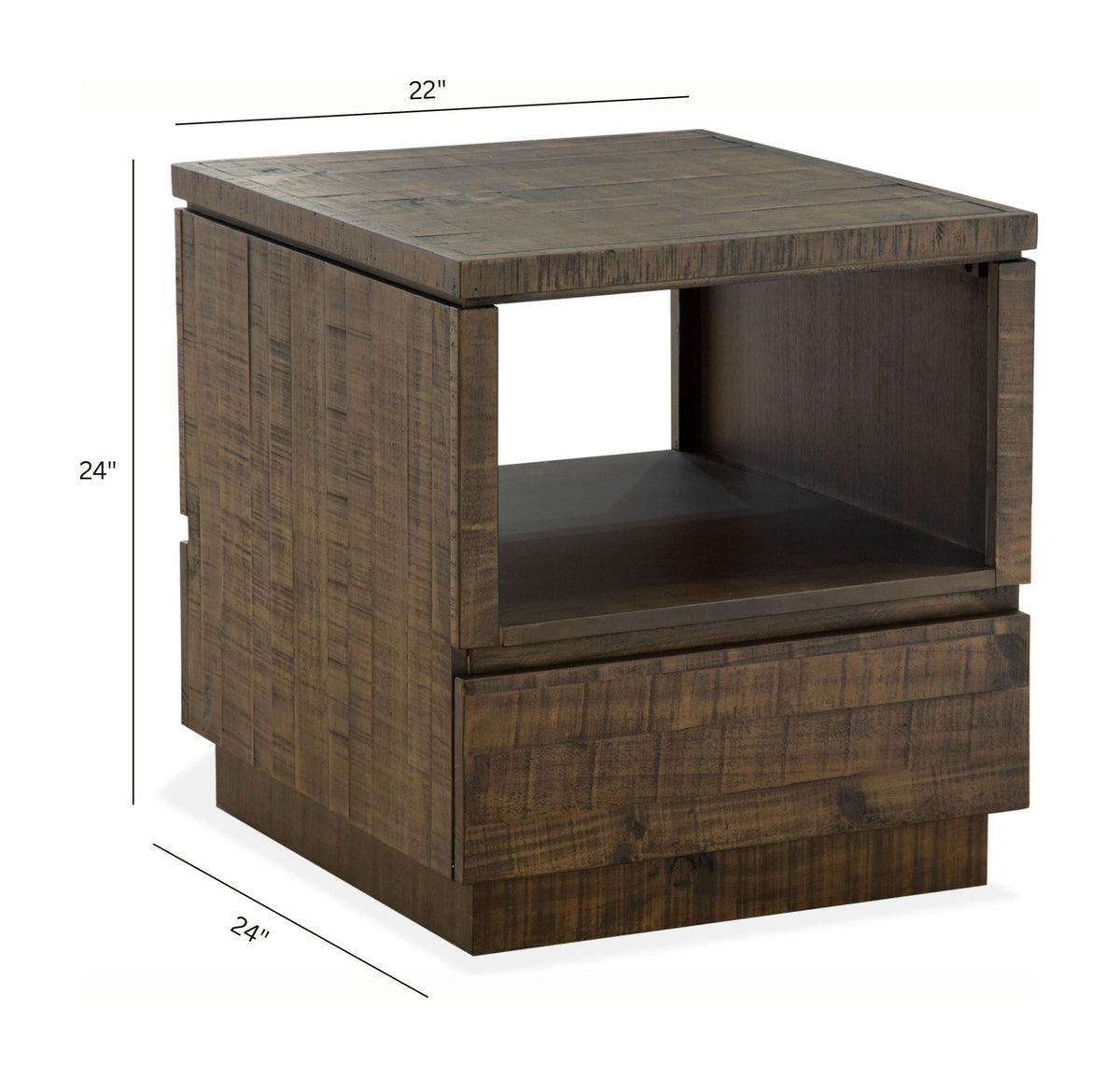 Baisden - Rectangular End Table - Tobacco