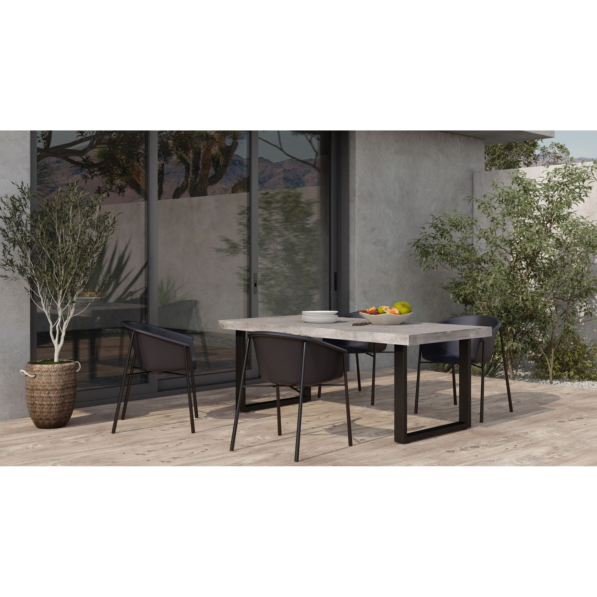 Jedrik - Large Outdoor Dining Table - Cement