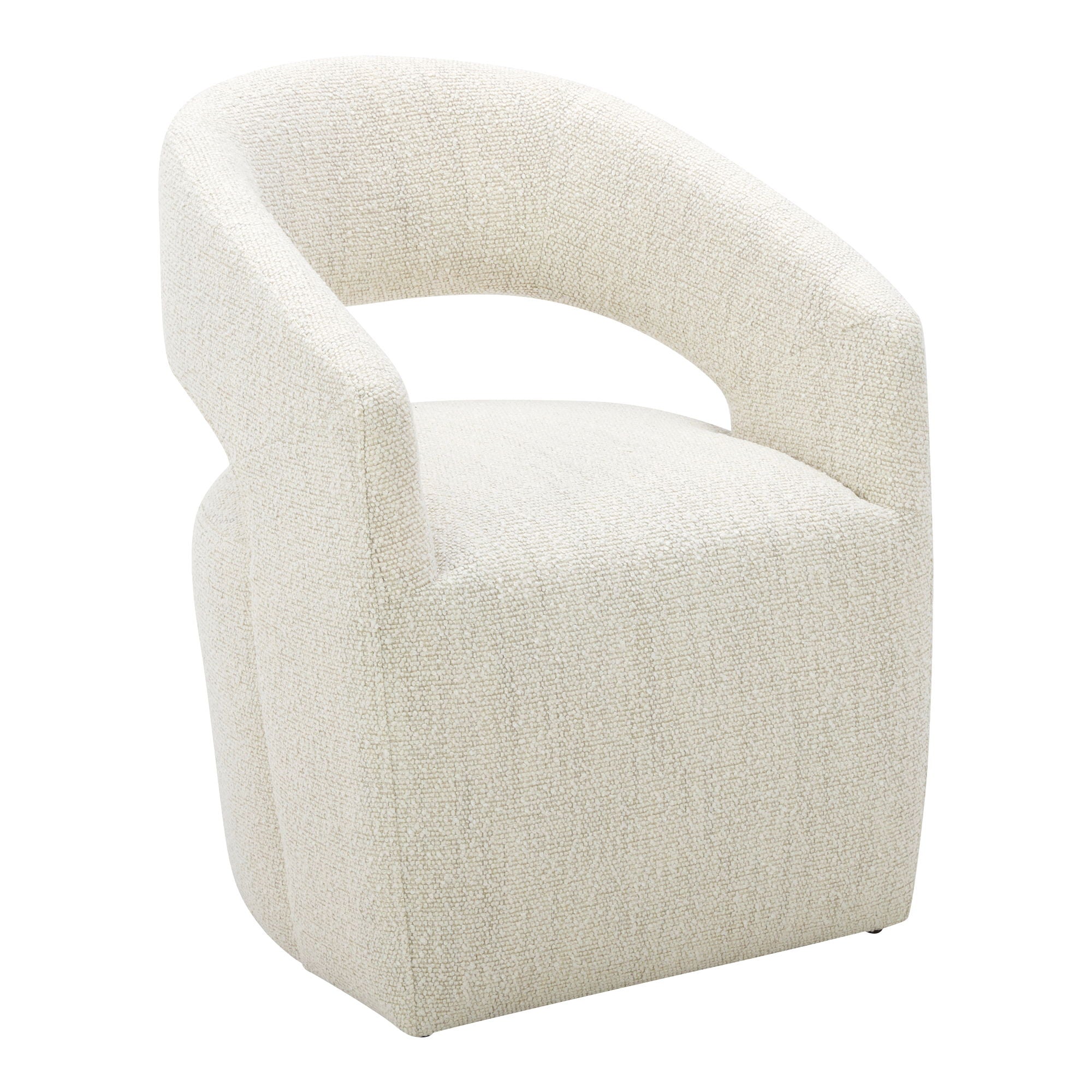 Barrow - Rolling Dining Room Chair - White Mist