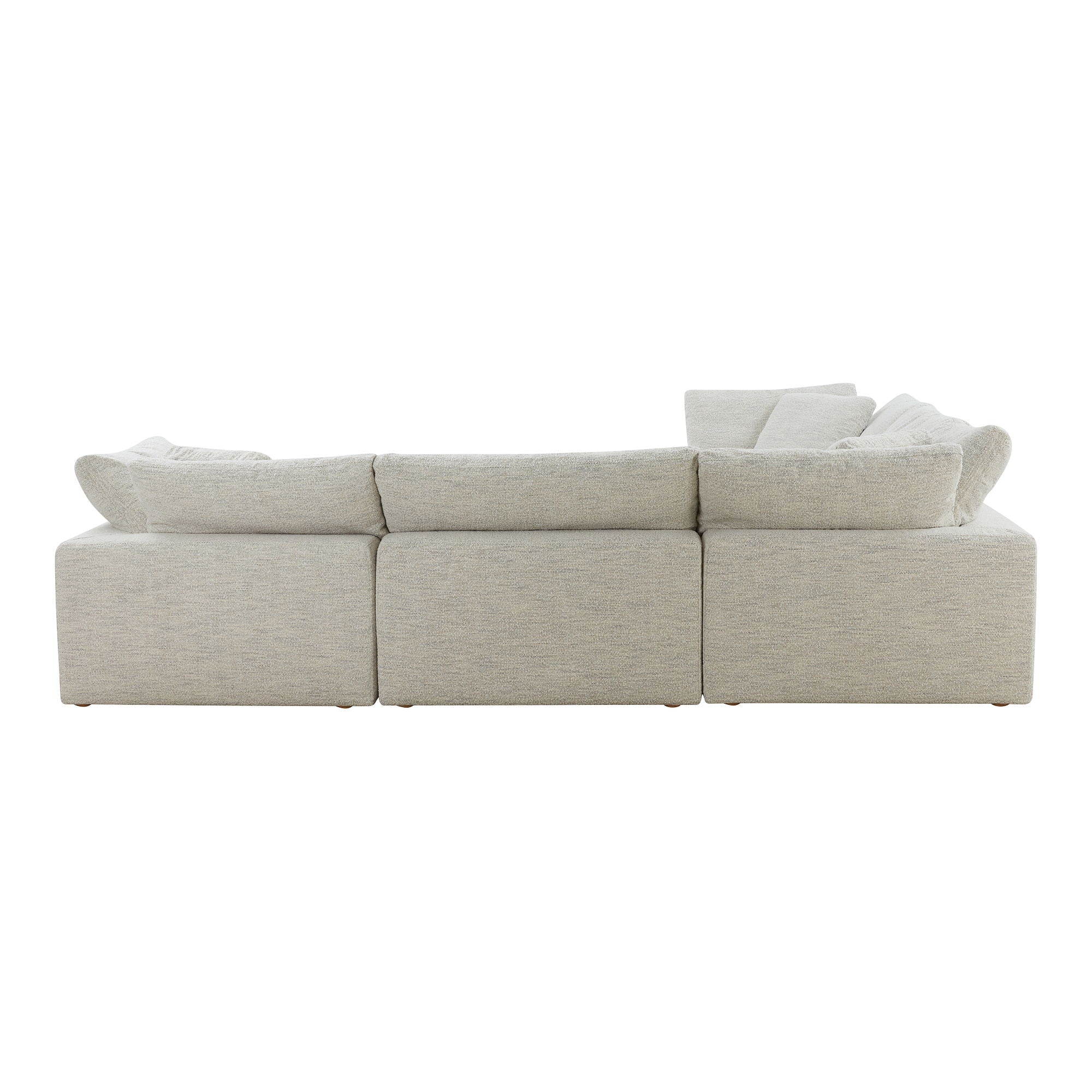 Clay - Classic L Modular Sectional - Pearl Silver