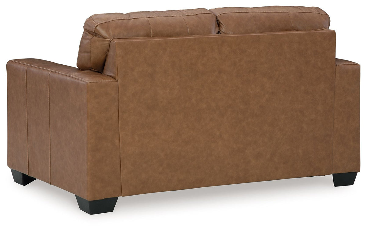 Bolsena - Loveseat - Leather Match - Caramel