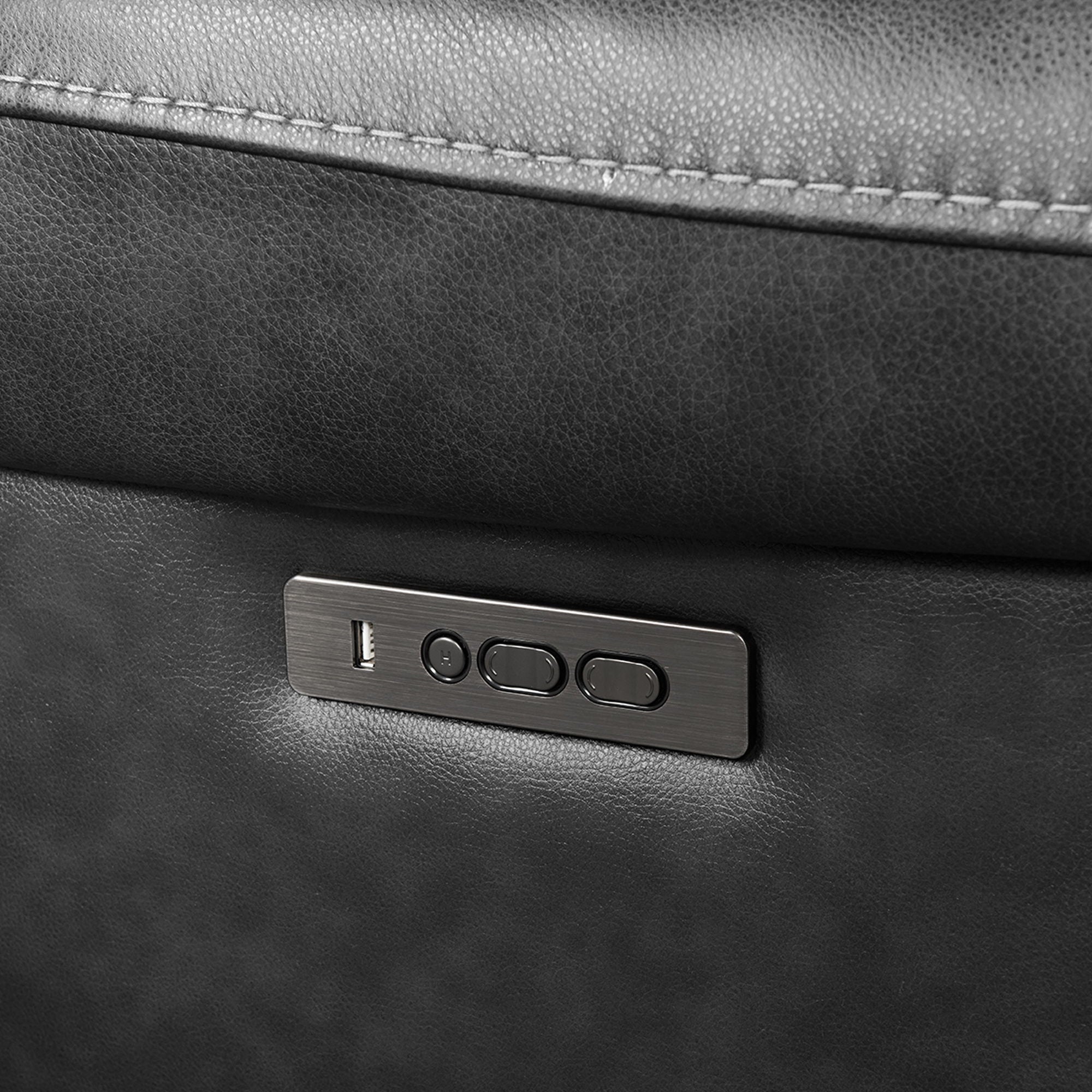 Regis - Dual-Power Sofa - Baron Charcoal
