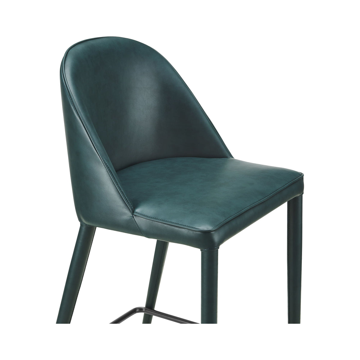Burton - Counter Stool Vegan Leather - Dark Teal / Blue