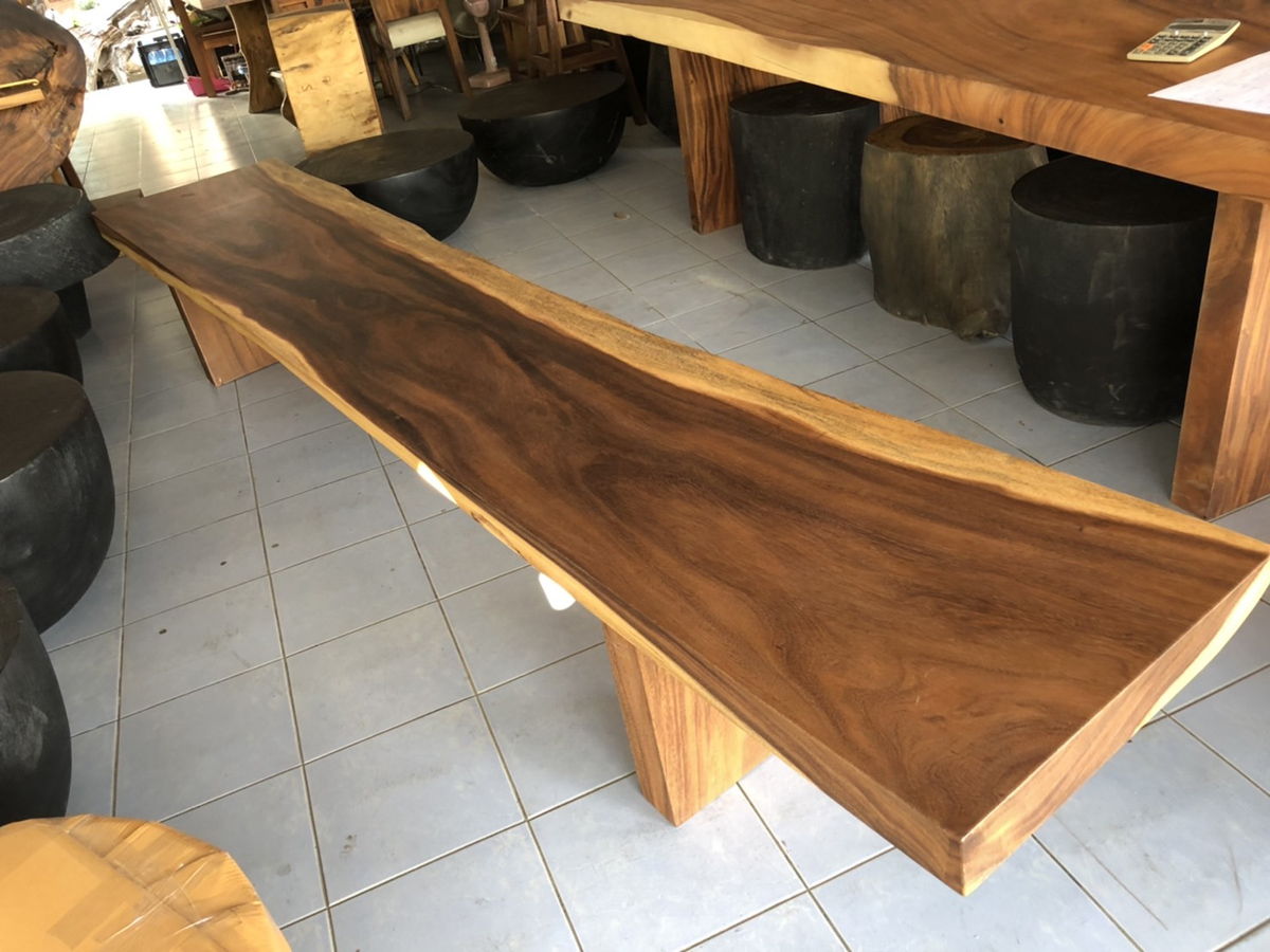 Live Edge - 80" Bench - Light Brown