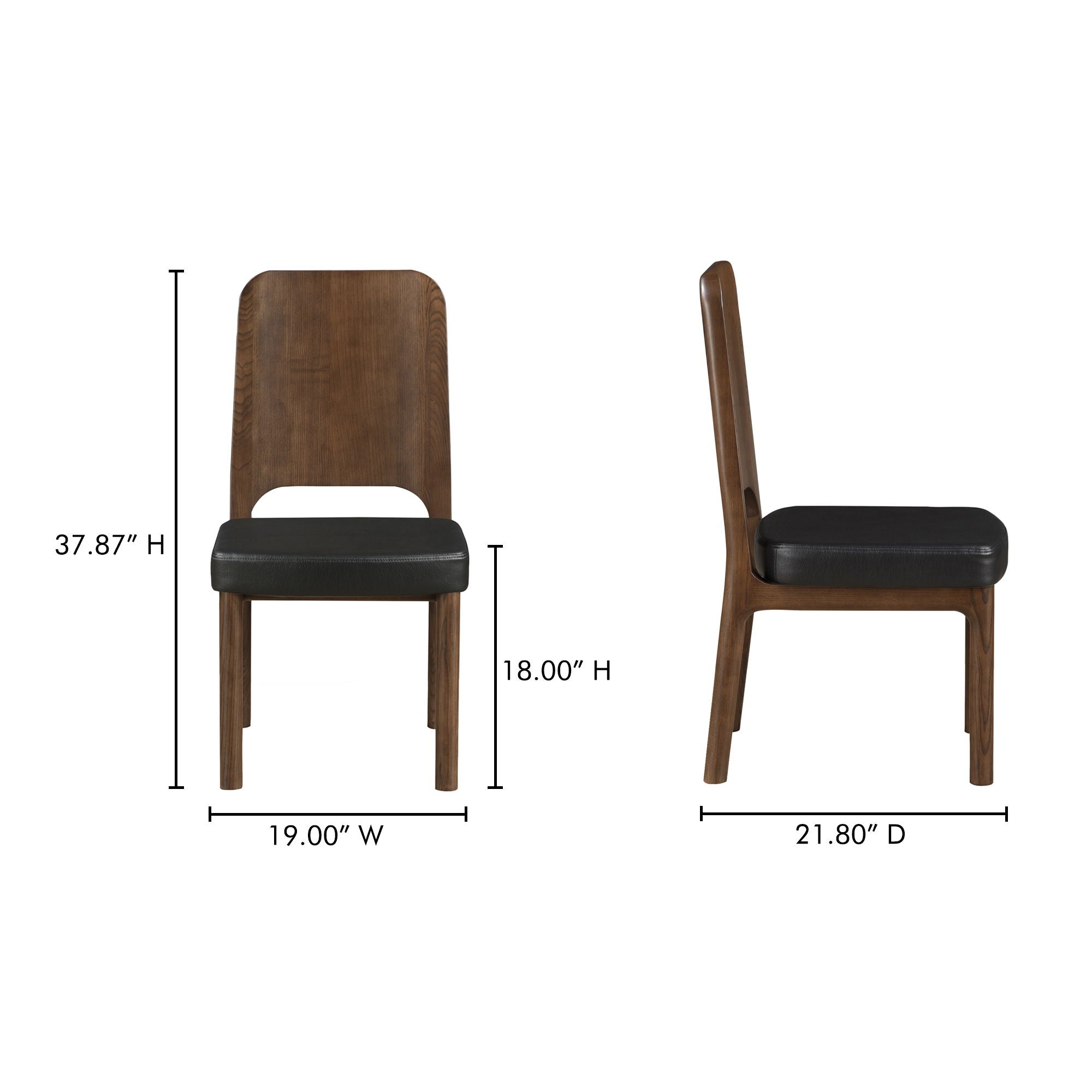 Kerr - Dining Chair (Set of 2) - Walnut / Black