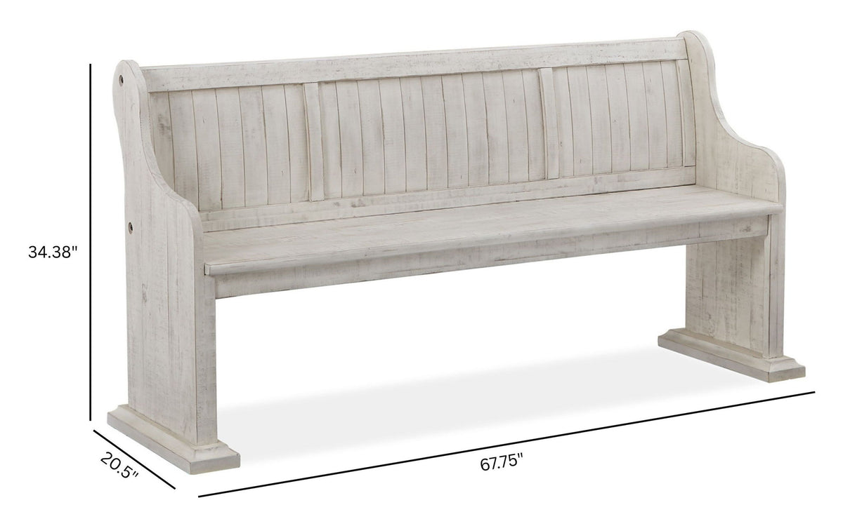 Bronwyn - Bench With Back - Alabaster