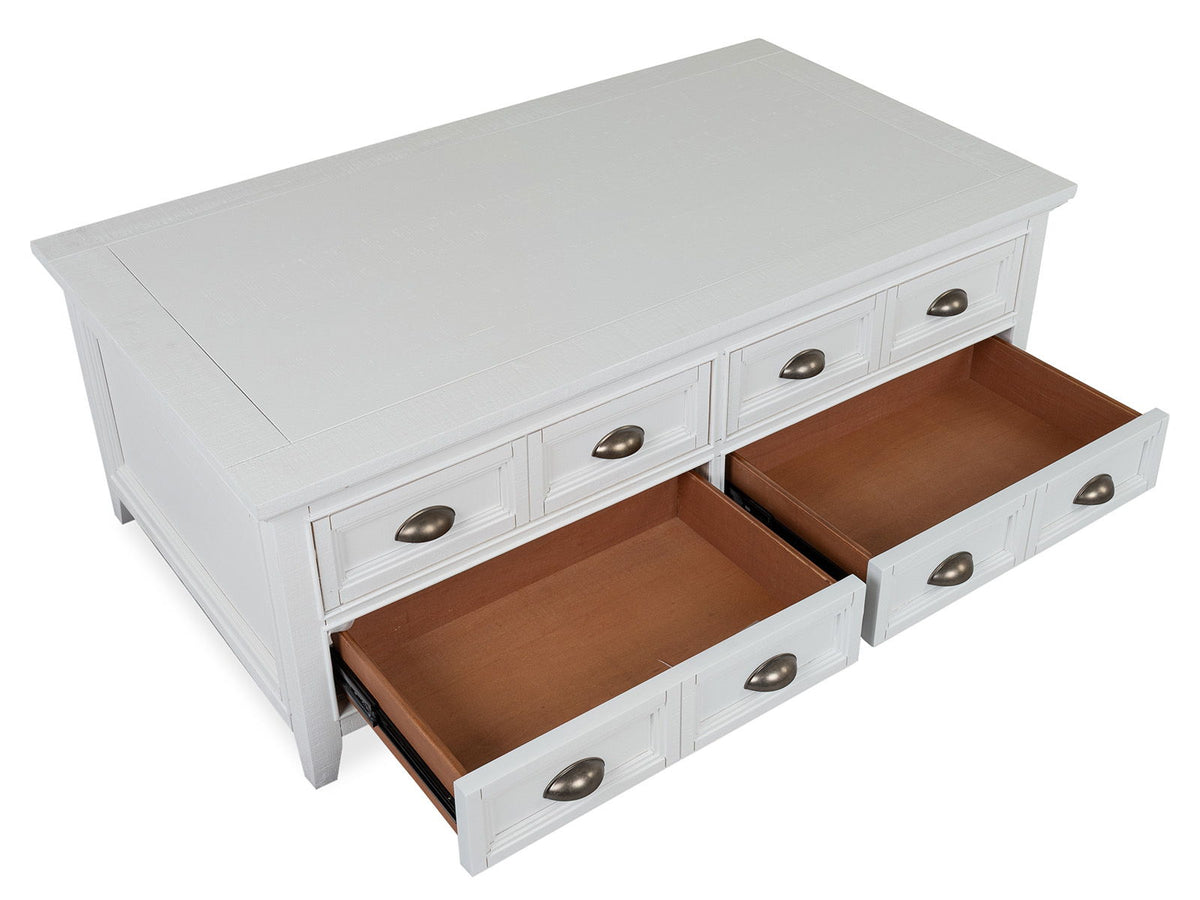 Heron Cove - Lift Top Storage Cocktail Table With Casters - Chalk White