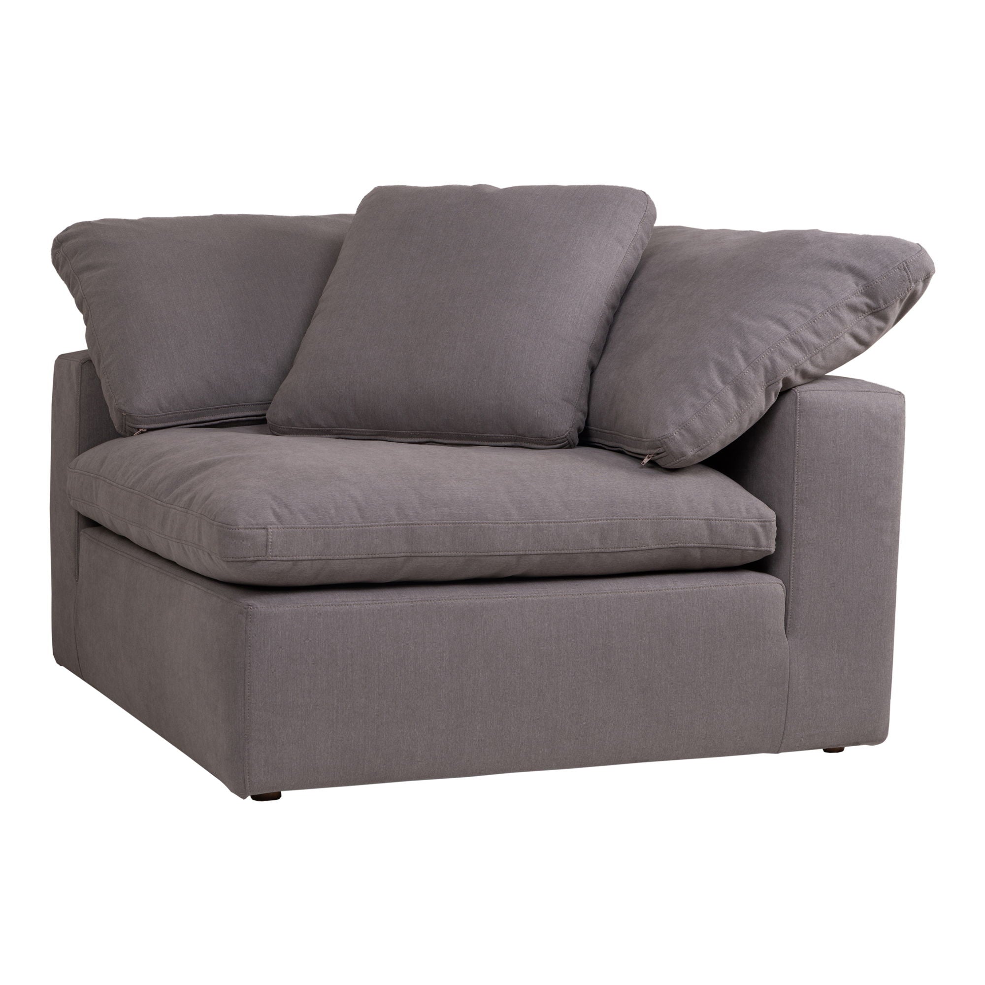 Clay - Livesmart Fabric Corner Chair - Light Gray