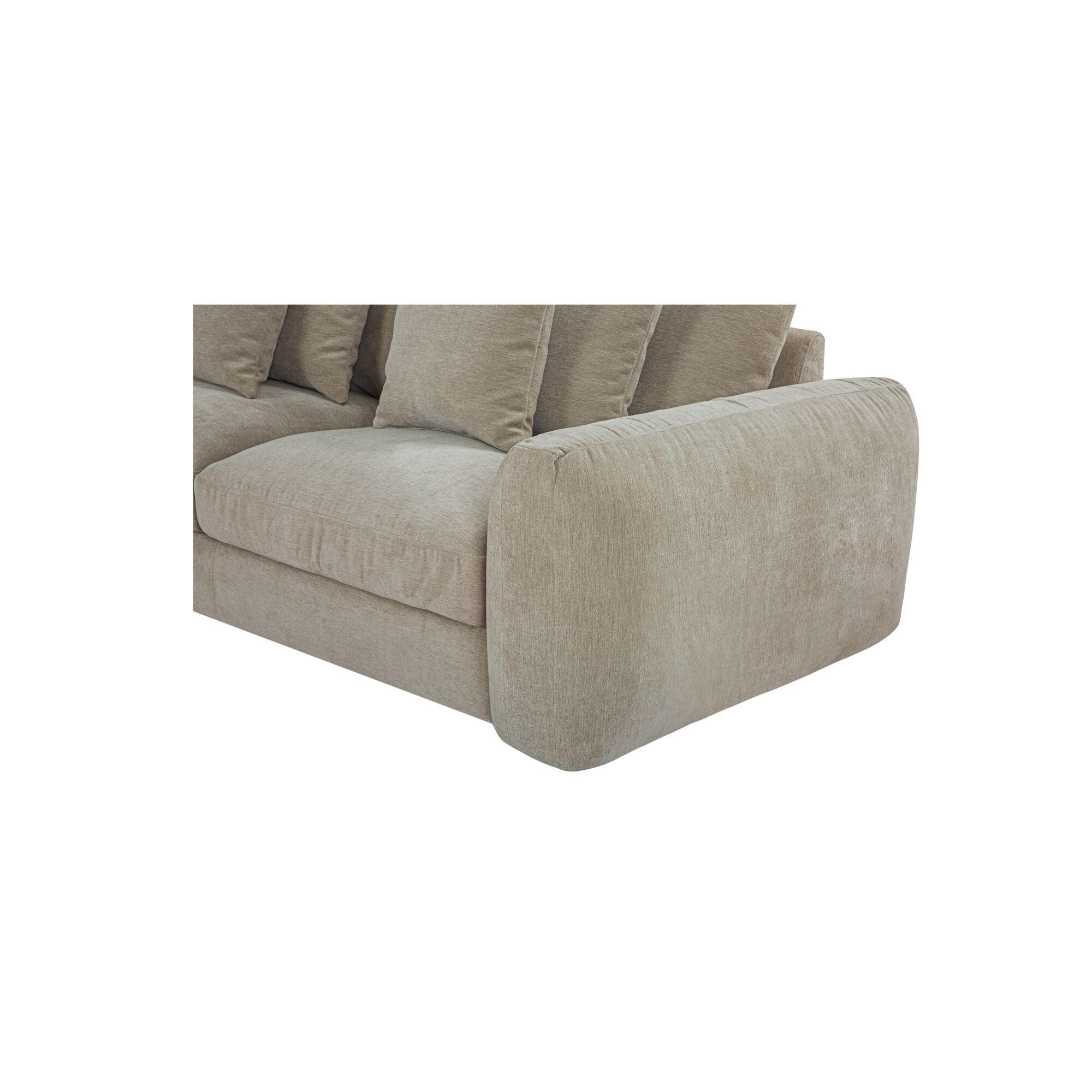 Berga - Sectional Pebble Left Stationary Sofa - Gray