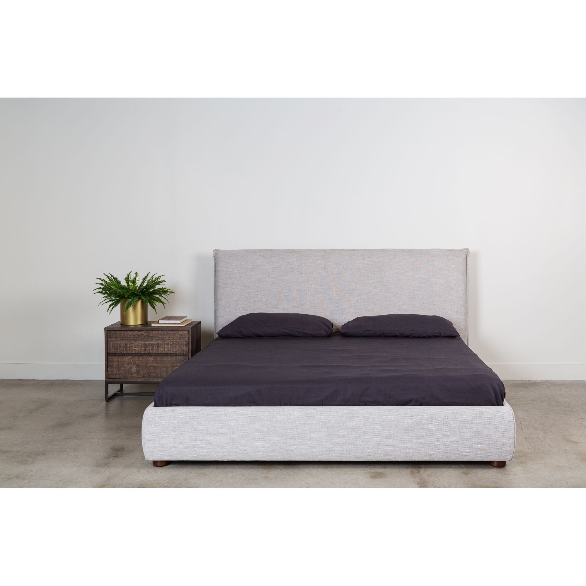 Luzon - King Bed - Light Gray