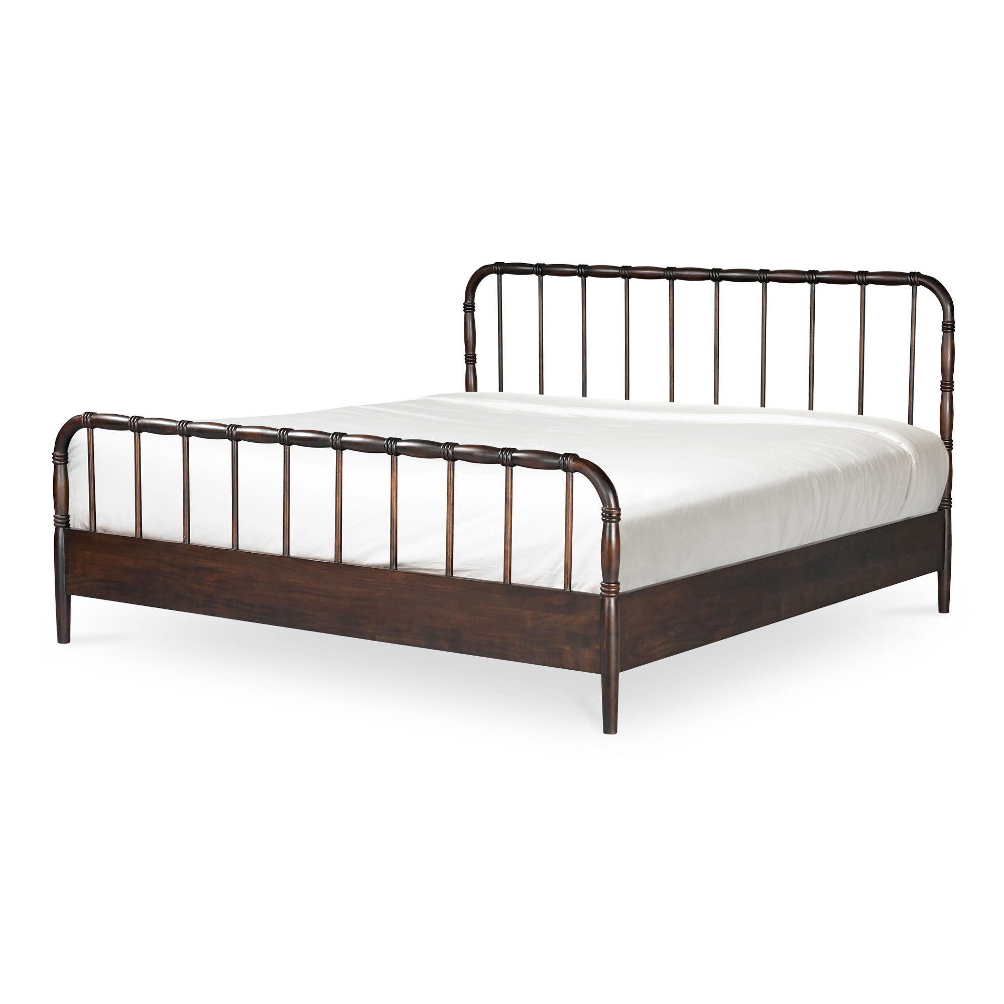 Vivian - King Bed - Dark Brown