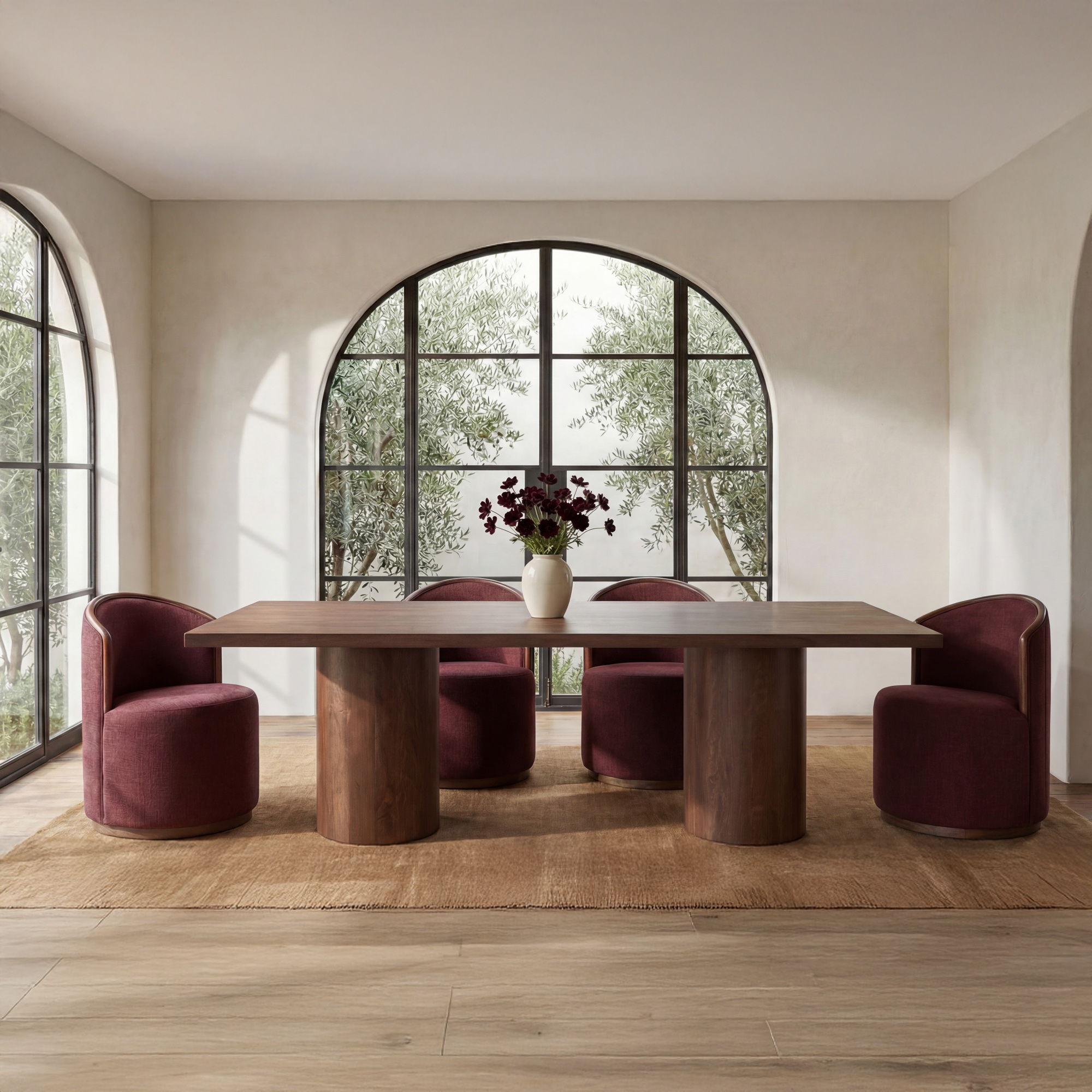Rossi - Swivel Dining Chair - Berry / Purple
