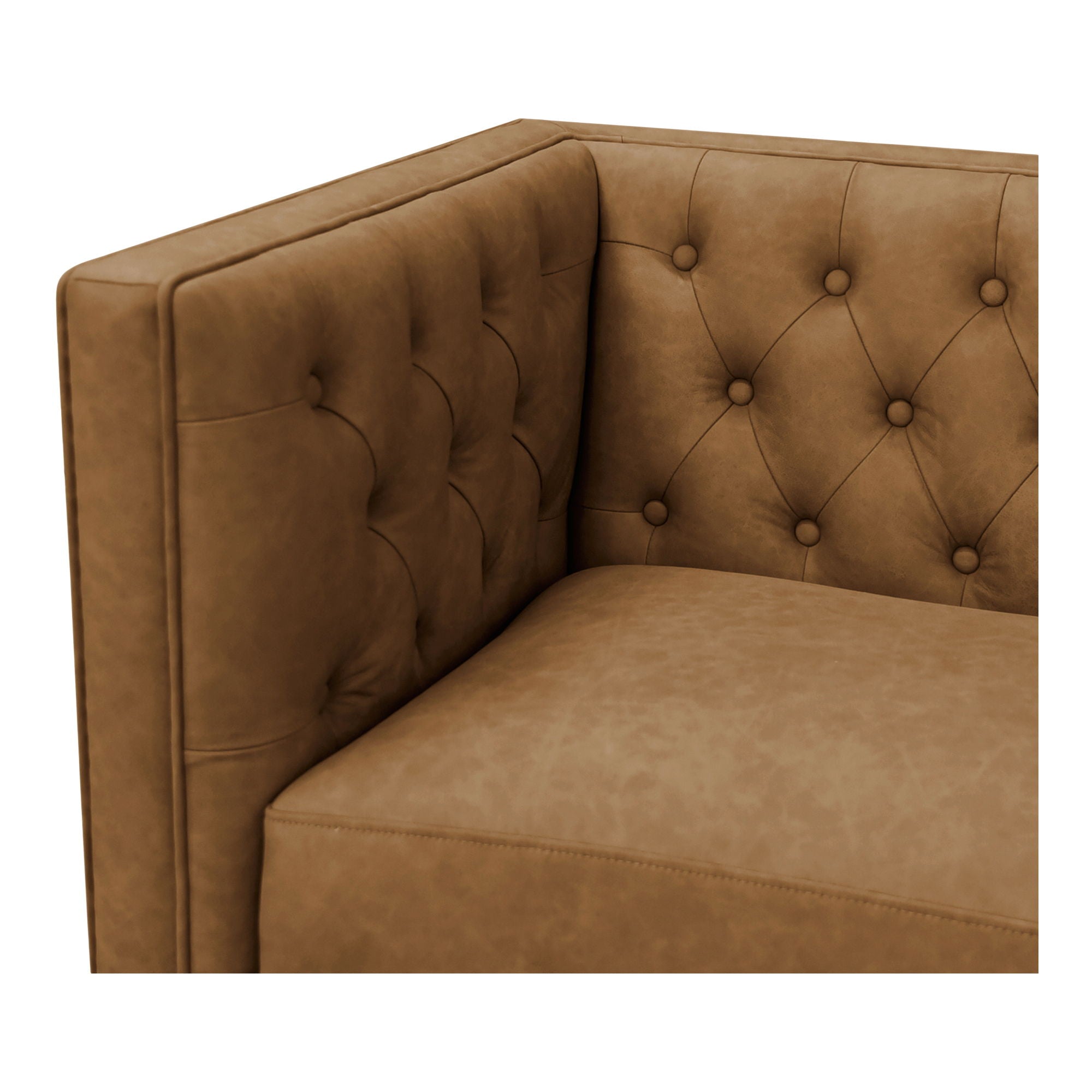 Fielder - Leather Sofa - Tan