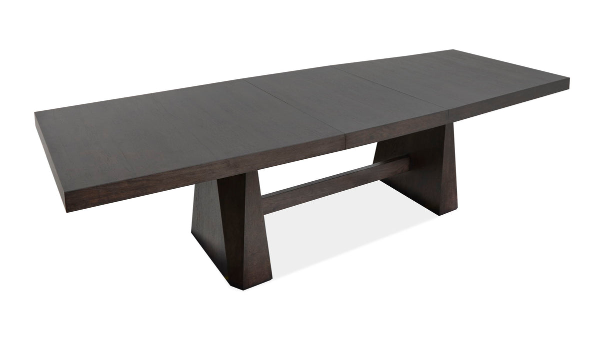 Tauren - Extendable Double Pedestal Dining Table - Coffee Bean