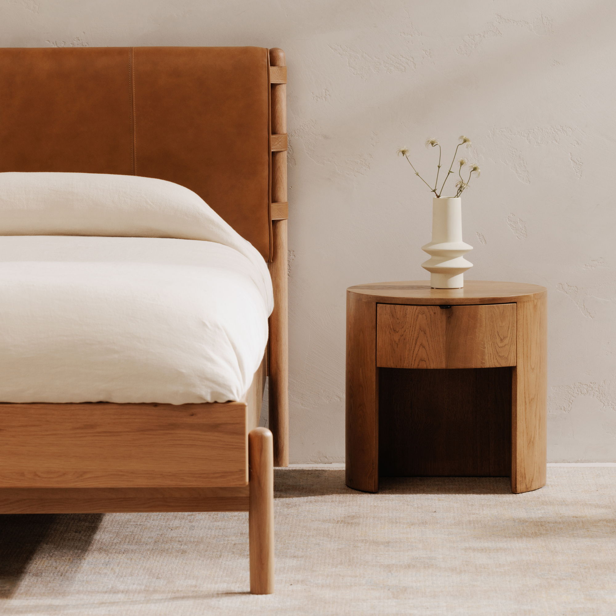 Theo - One Drawer Nightstand - Light Brown