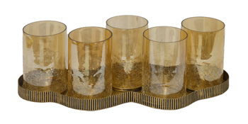 Evereton - Antique Gold Finish - Candle Holder
