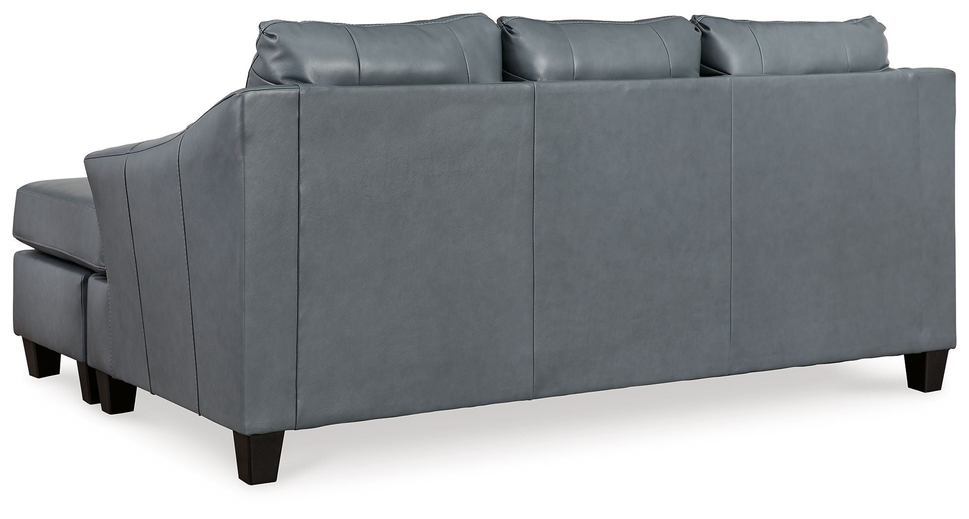 Genoa - Steel - Sofa Chaise - Leather Match