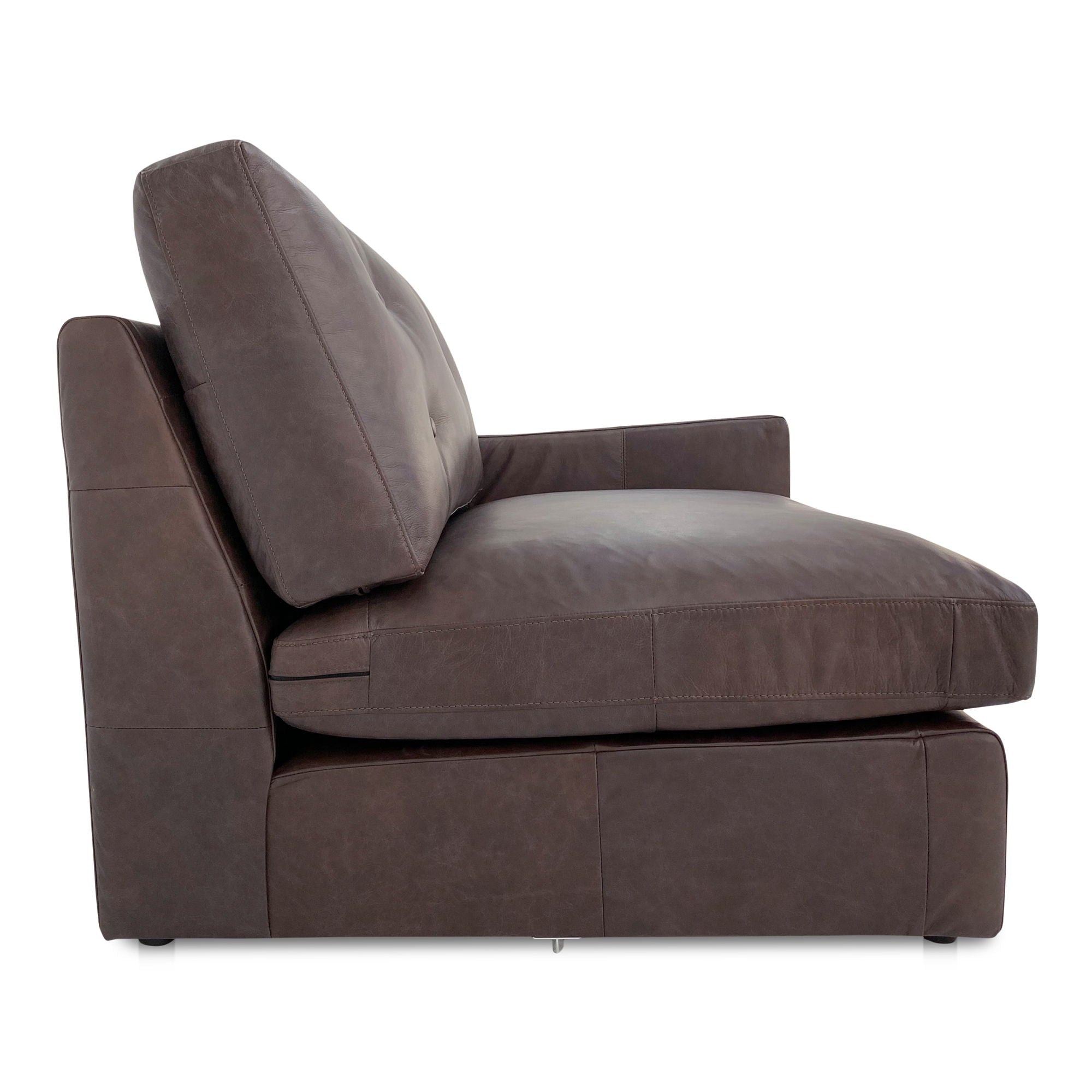 Thurlow - Right Arm Facing Chair Leather - Espresso Brown