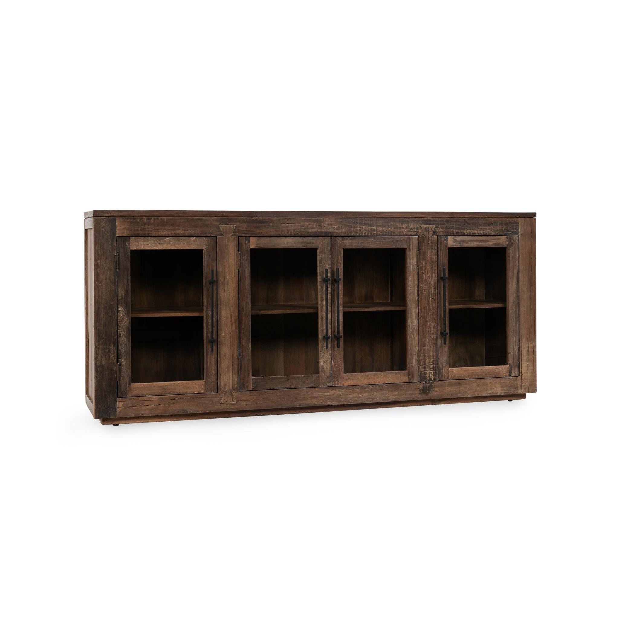 Jett - Reclaimed Wood 4 Door Cabinet - Natural