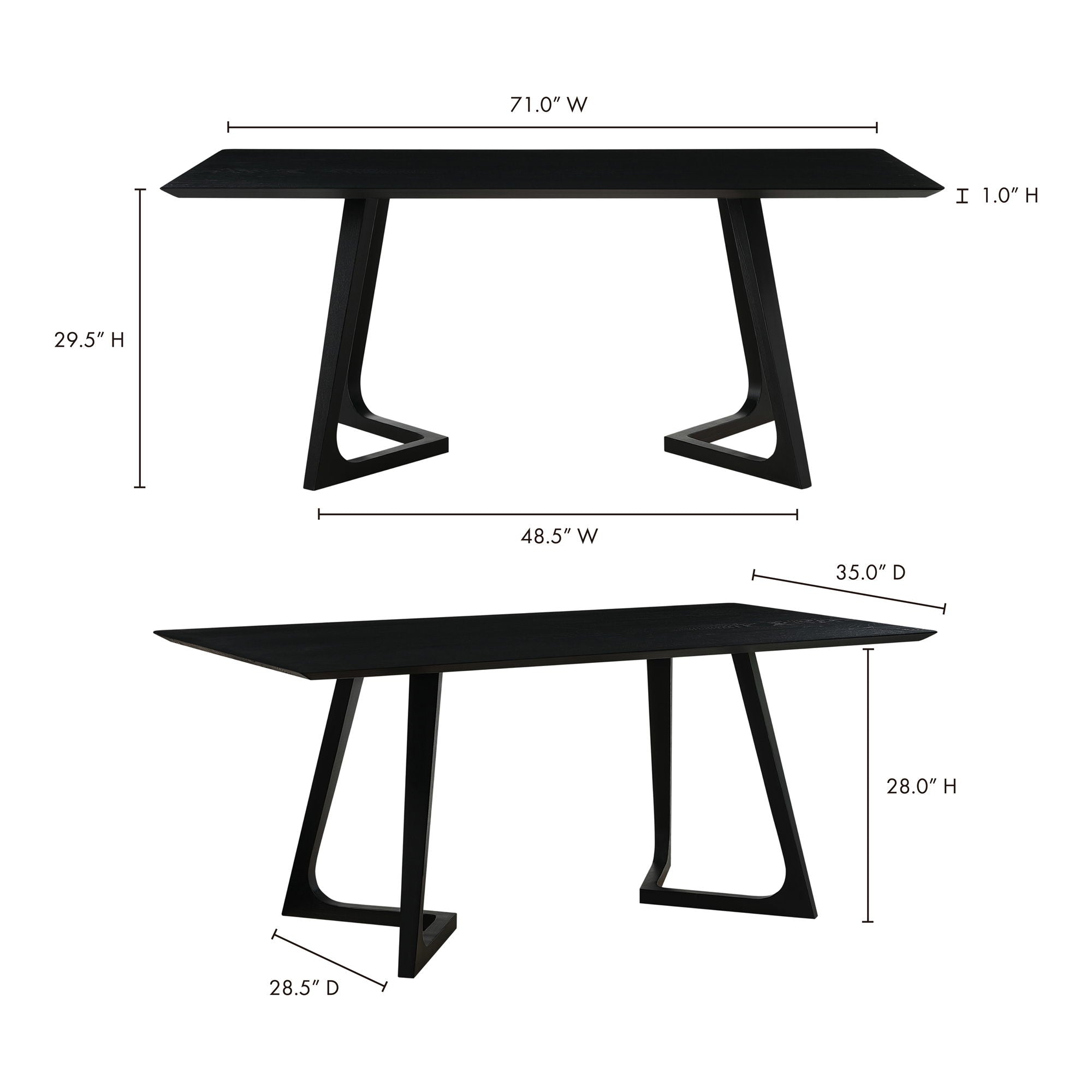 Godenza - Dining Table - Black