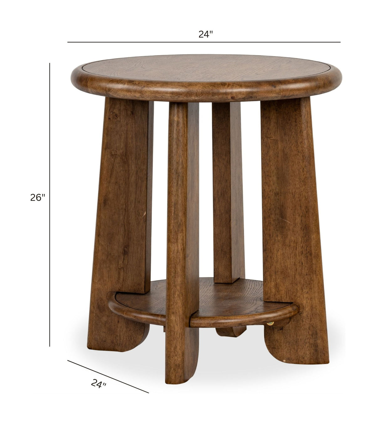 Tanner - Round End Table - Tawny Brown