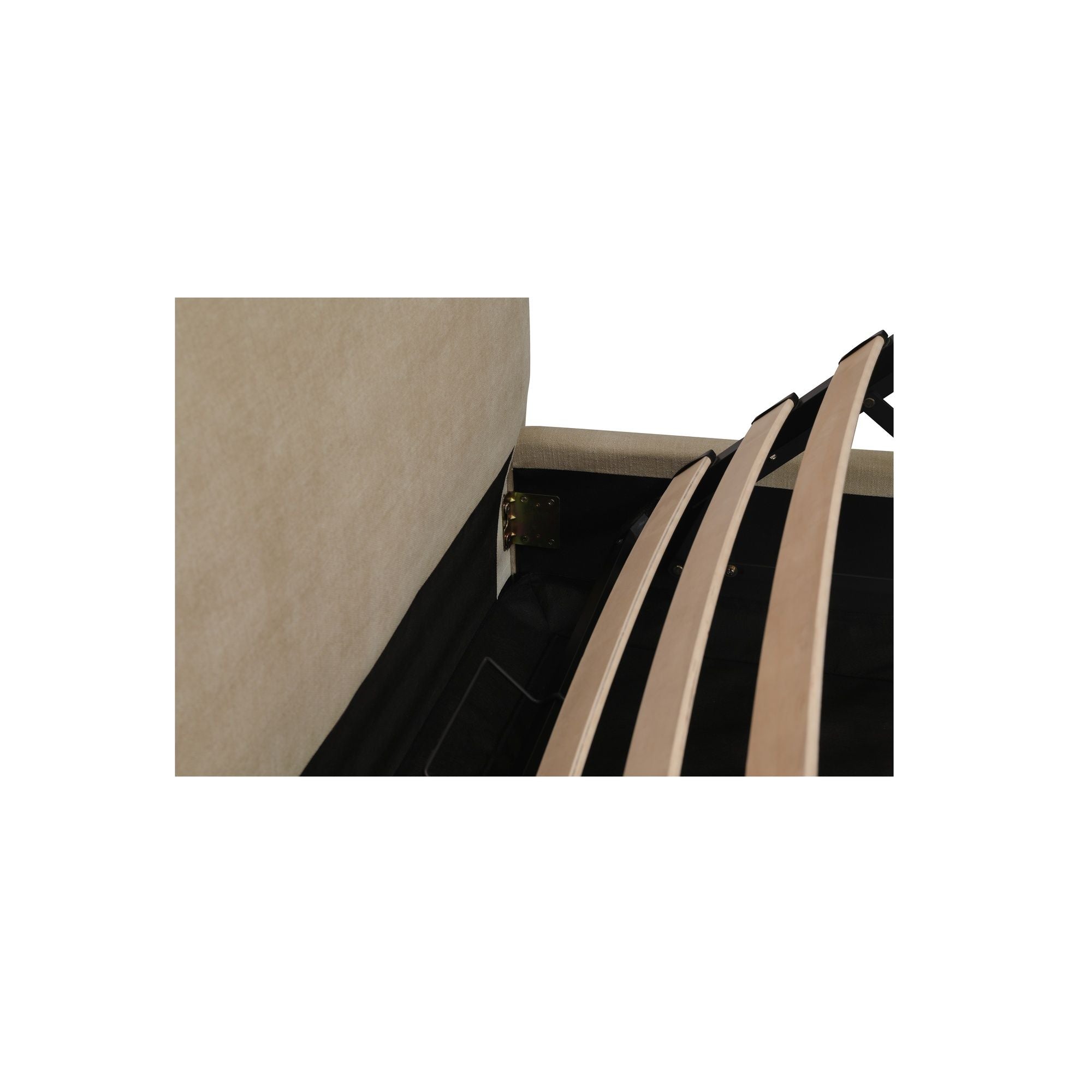 Beau - Queen Storage Bed - Warm Beige