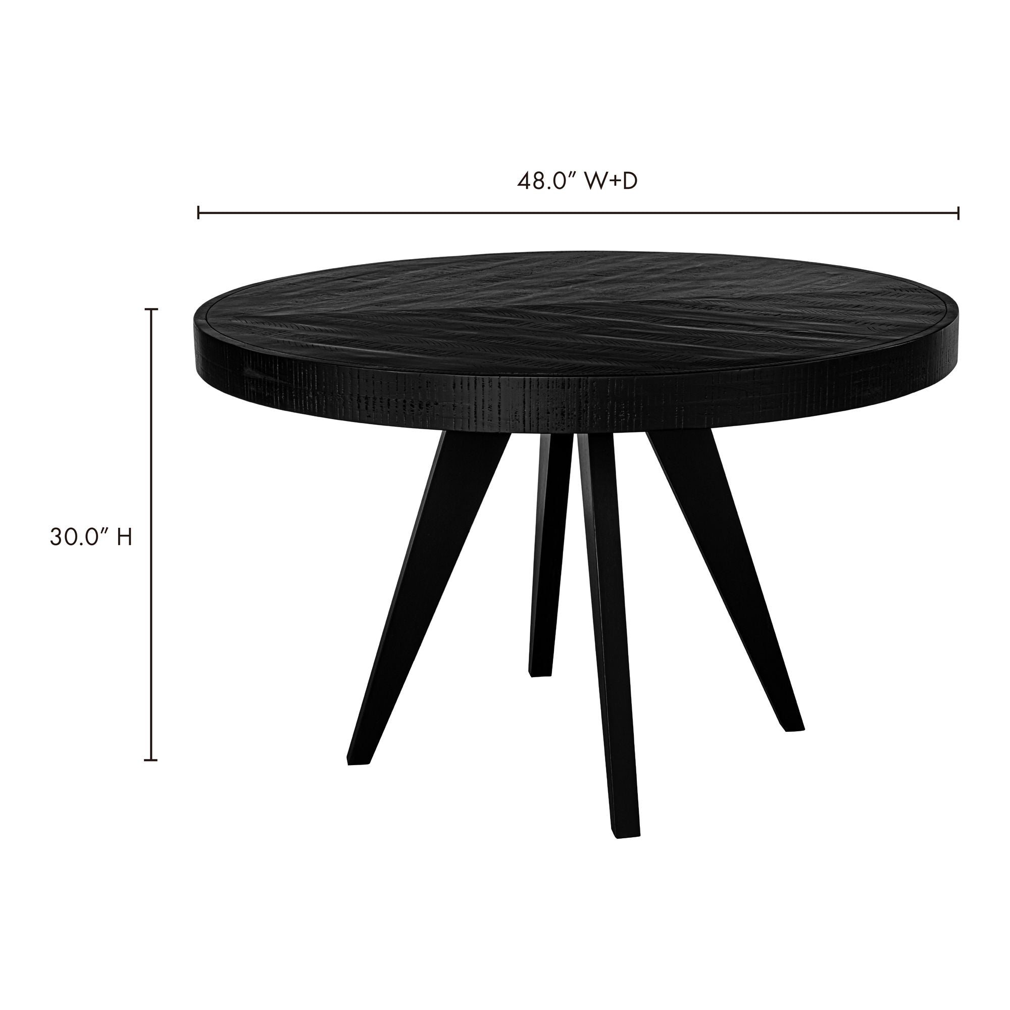 Parq - Round Dining Table - Black