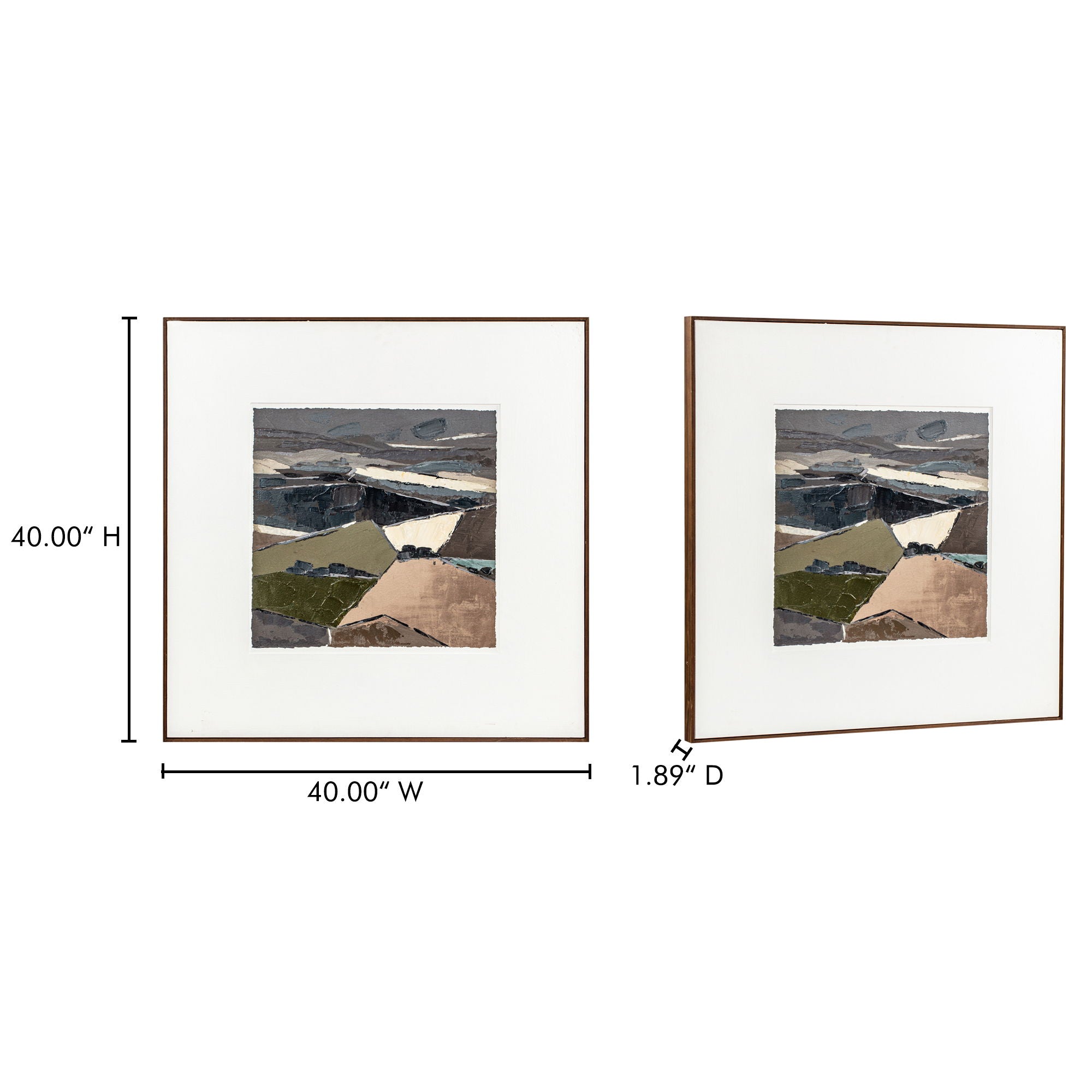 Vale - Framed Painting - Light Brown
