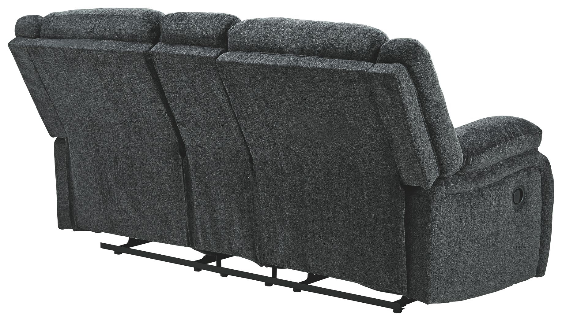 Draycoll - Slate - Dbl Reclining Loveseat W/Console - Fabric