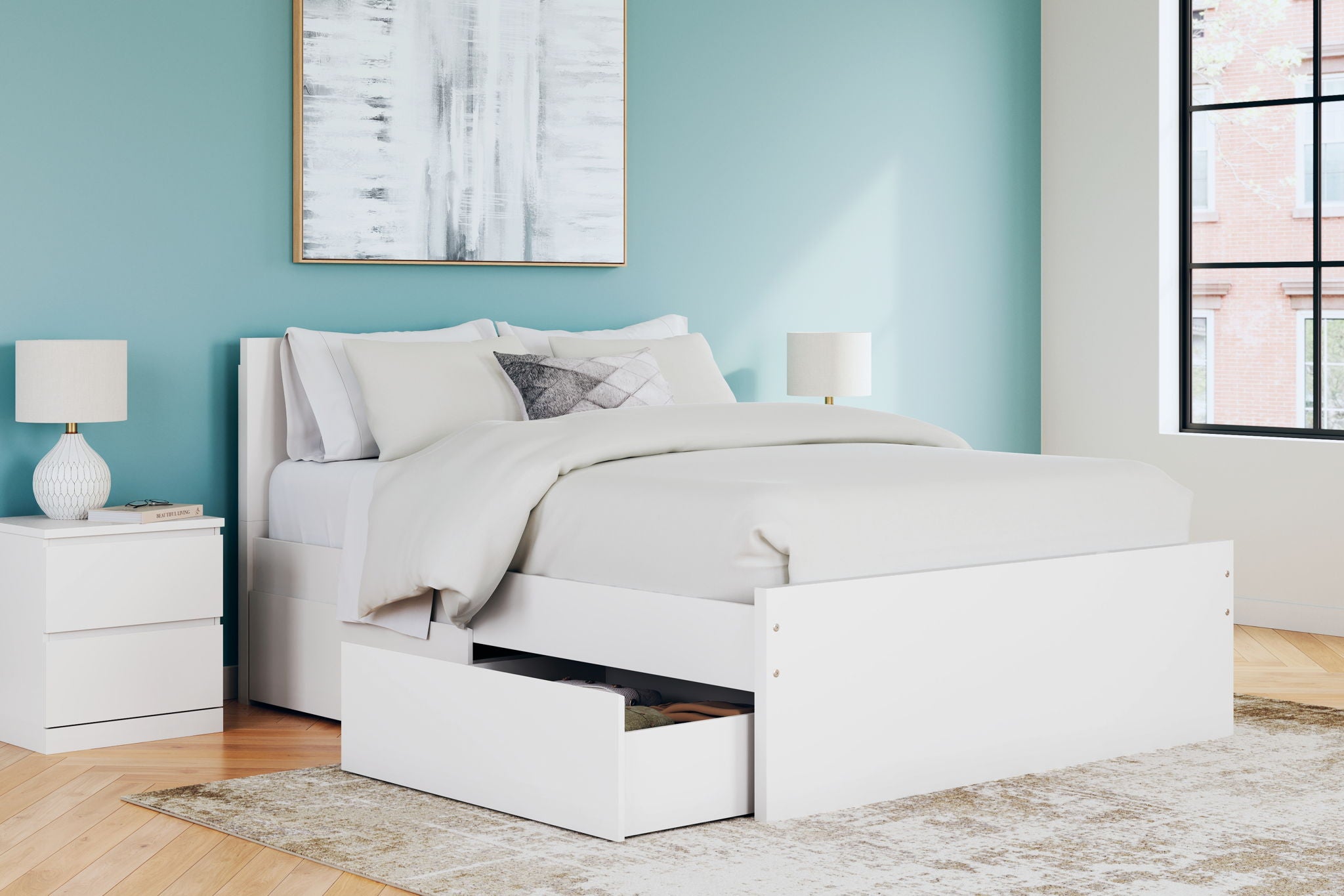 Onita - Panel Platform Bed With Storage