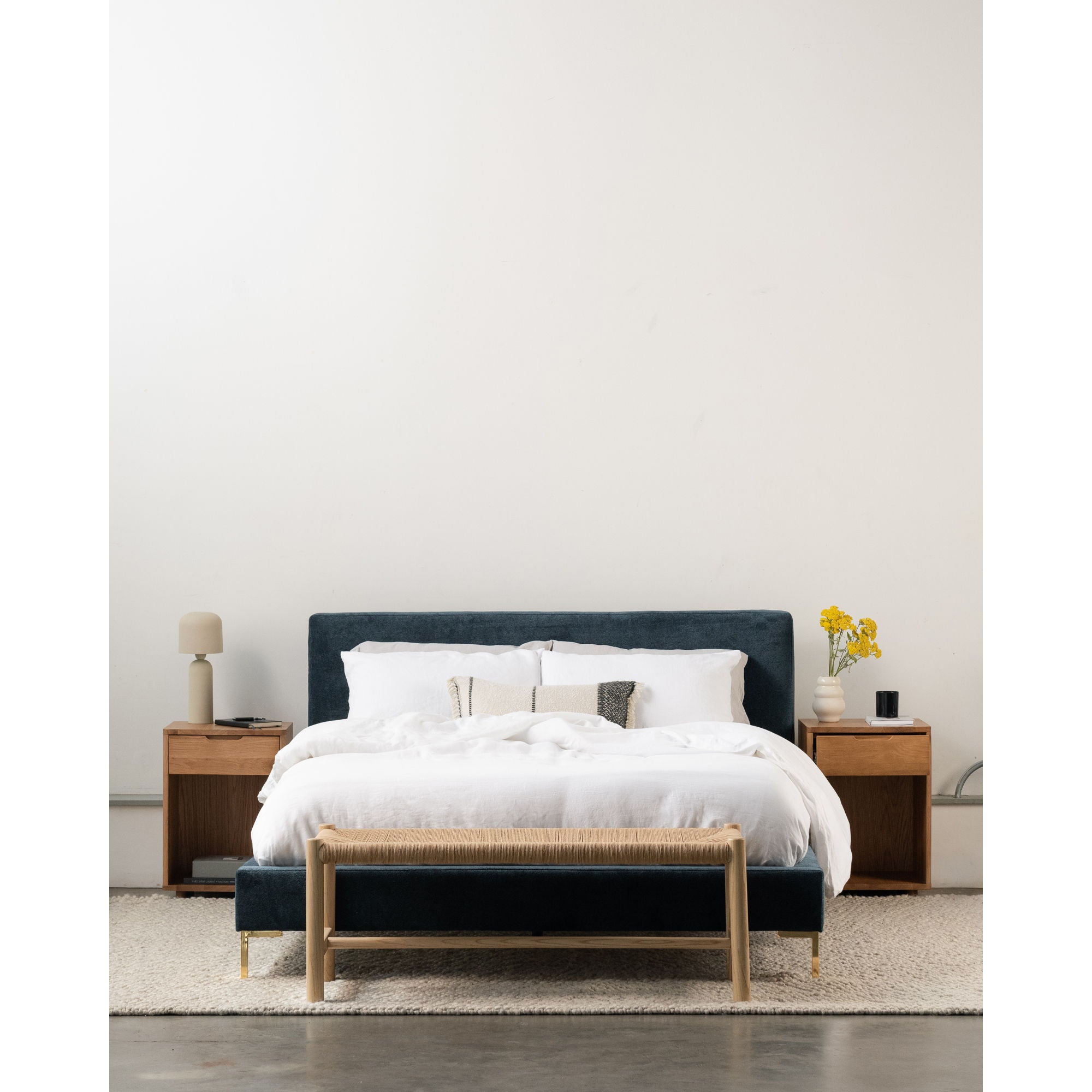 Astrid - Queen Bed Upholstery - Blue