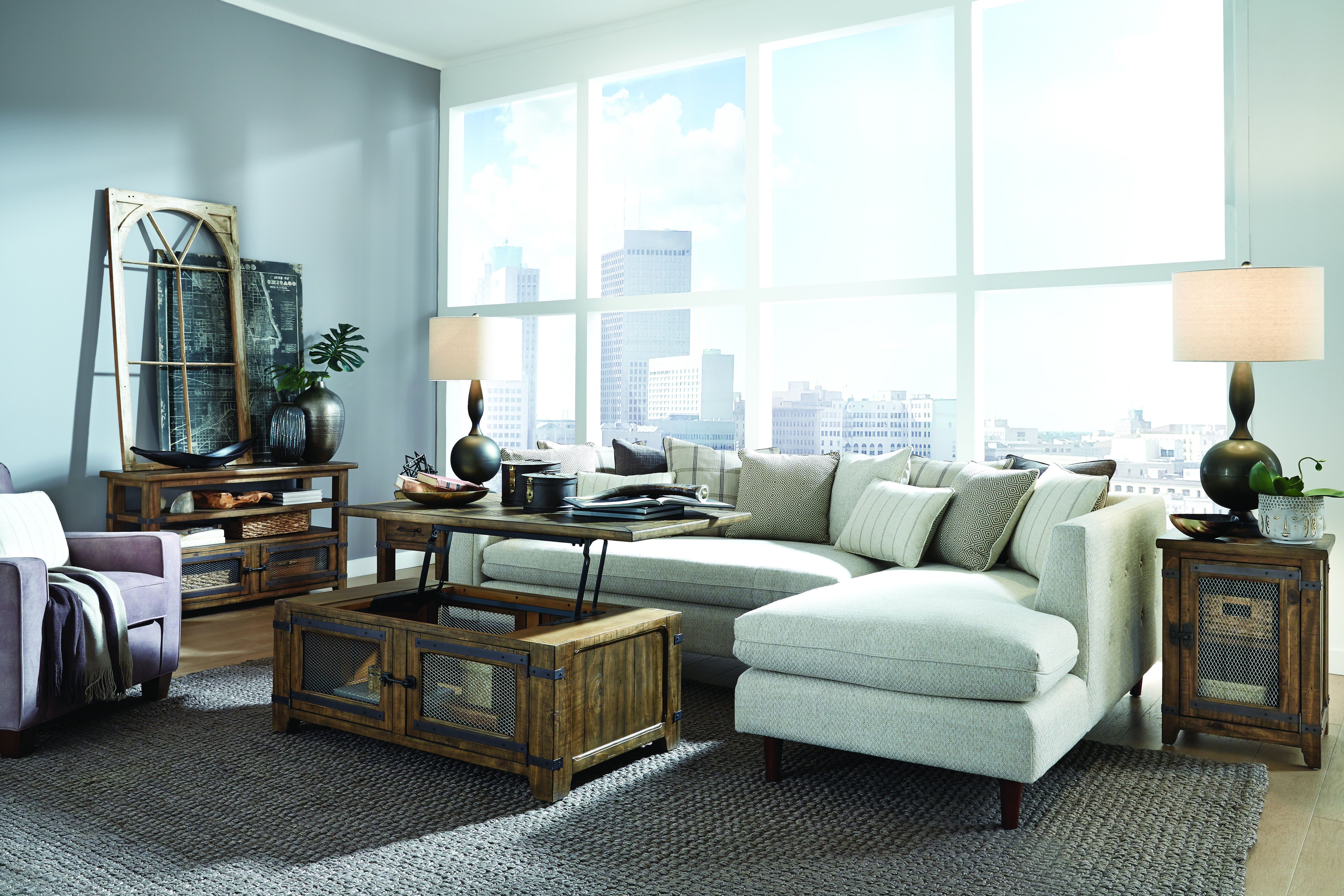 Chesterfield - Rectangular Sofa Table - Farmhouse Timber