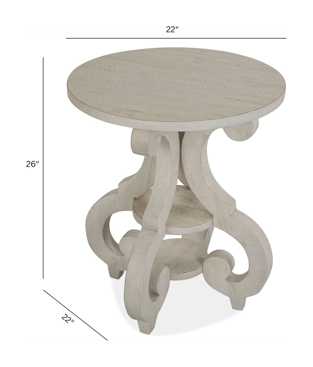 Bronwyn - Round Accent Table - Alabaster