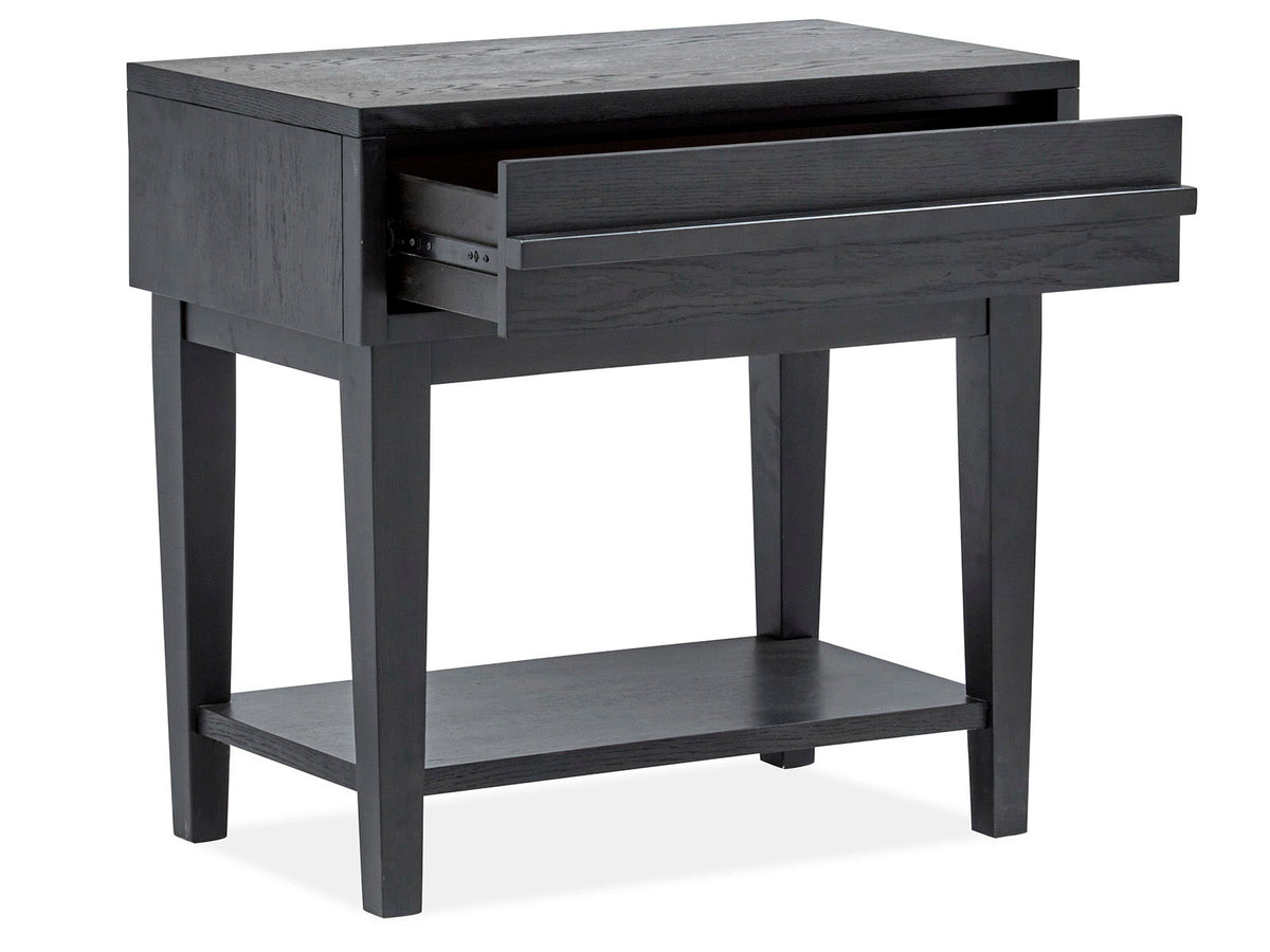 Lindon - Dark Open Nightstand - Coffee Bean