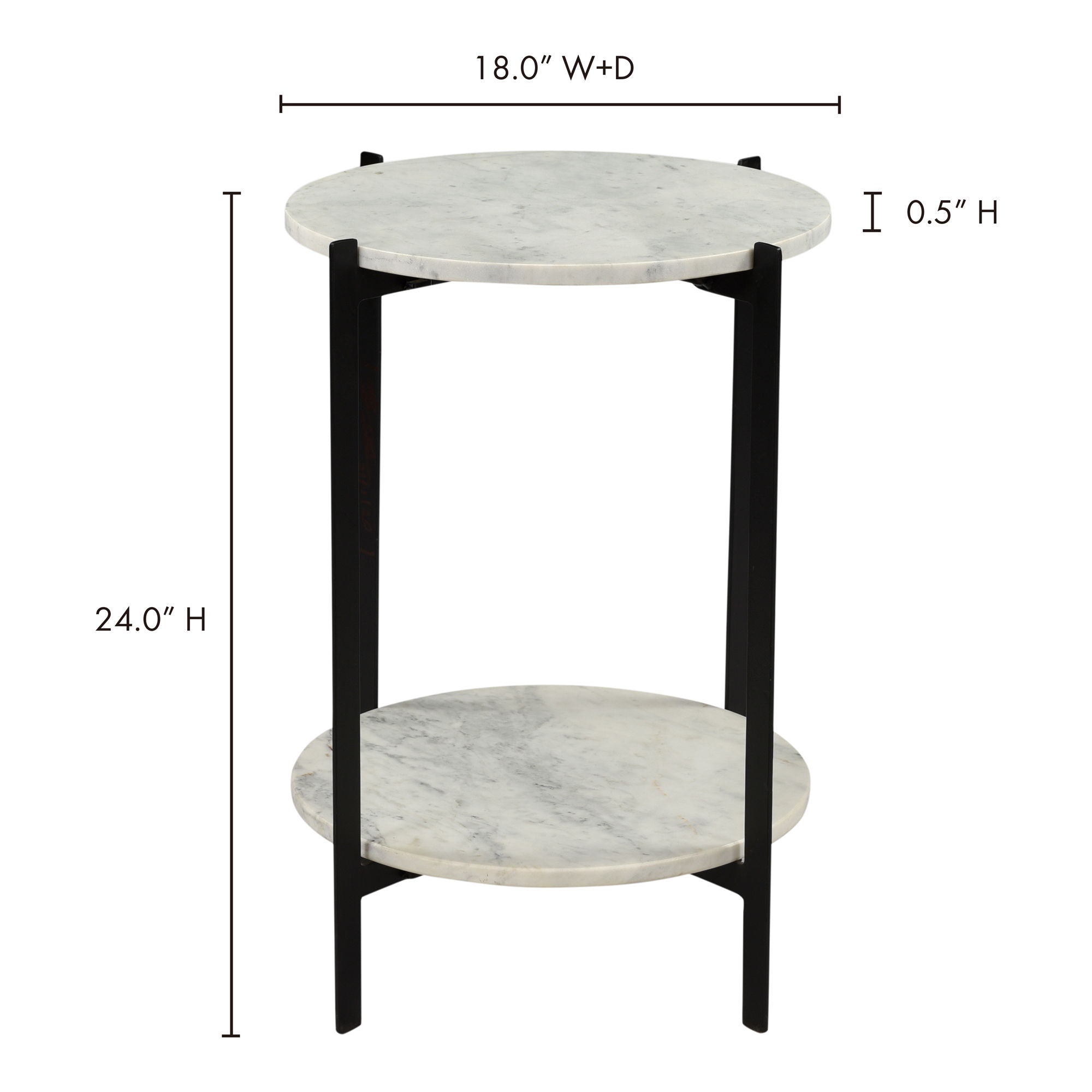 Melanie - Accent Table - White