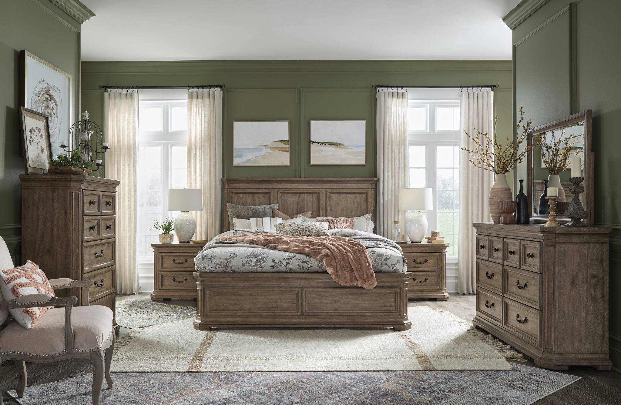 Adler Court - Drawer Nightstand - Florentine Walnut